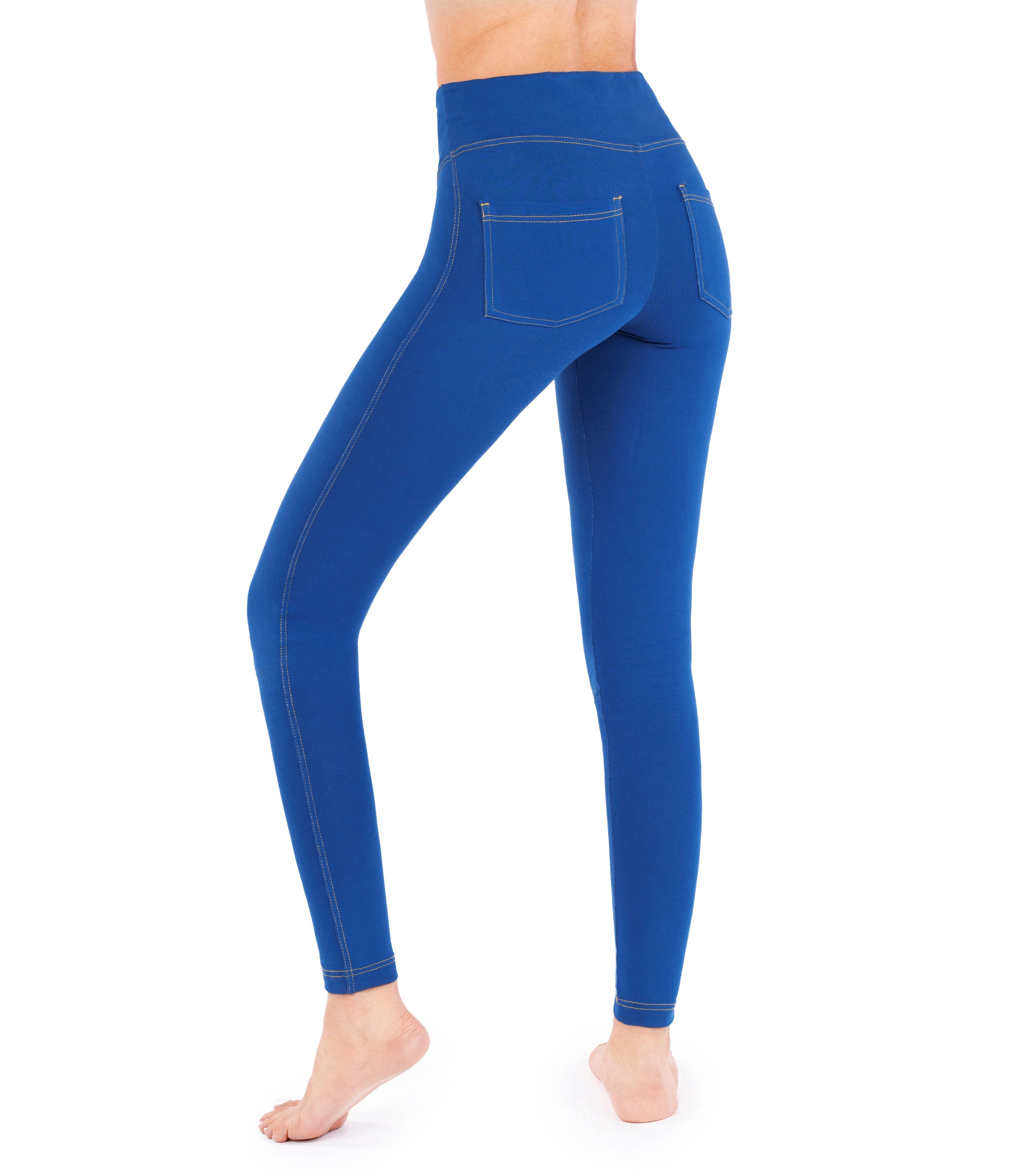טייץ דמוי ג'ינס בגזרה גבוהה לנשים NirJEANS™