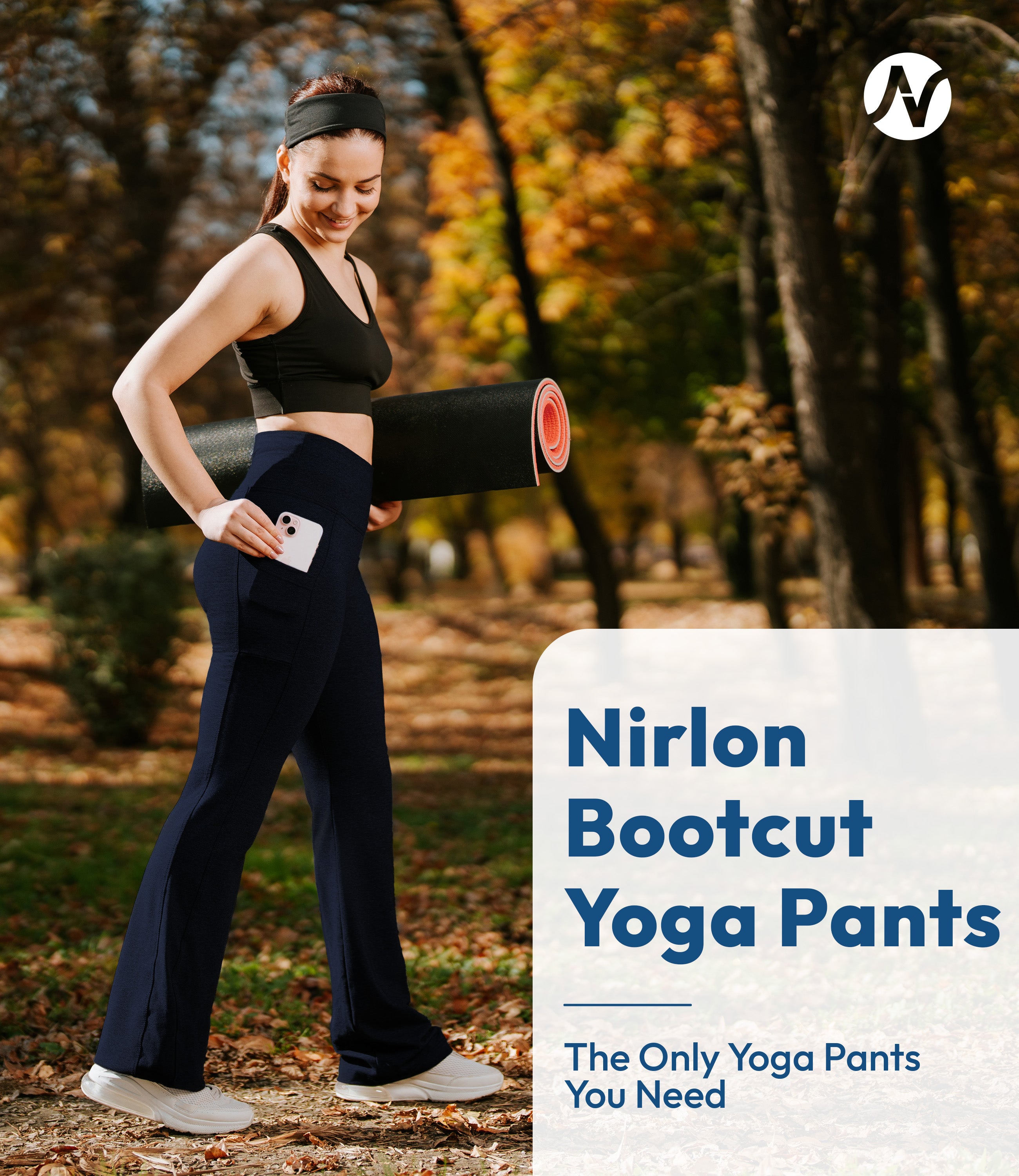CottoNIR™ High Waist Bootcut Leggings with Pockets for Women