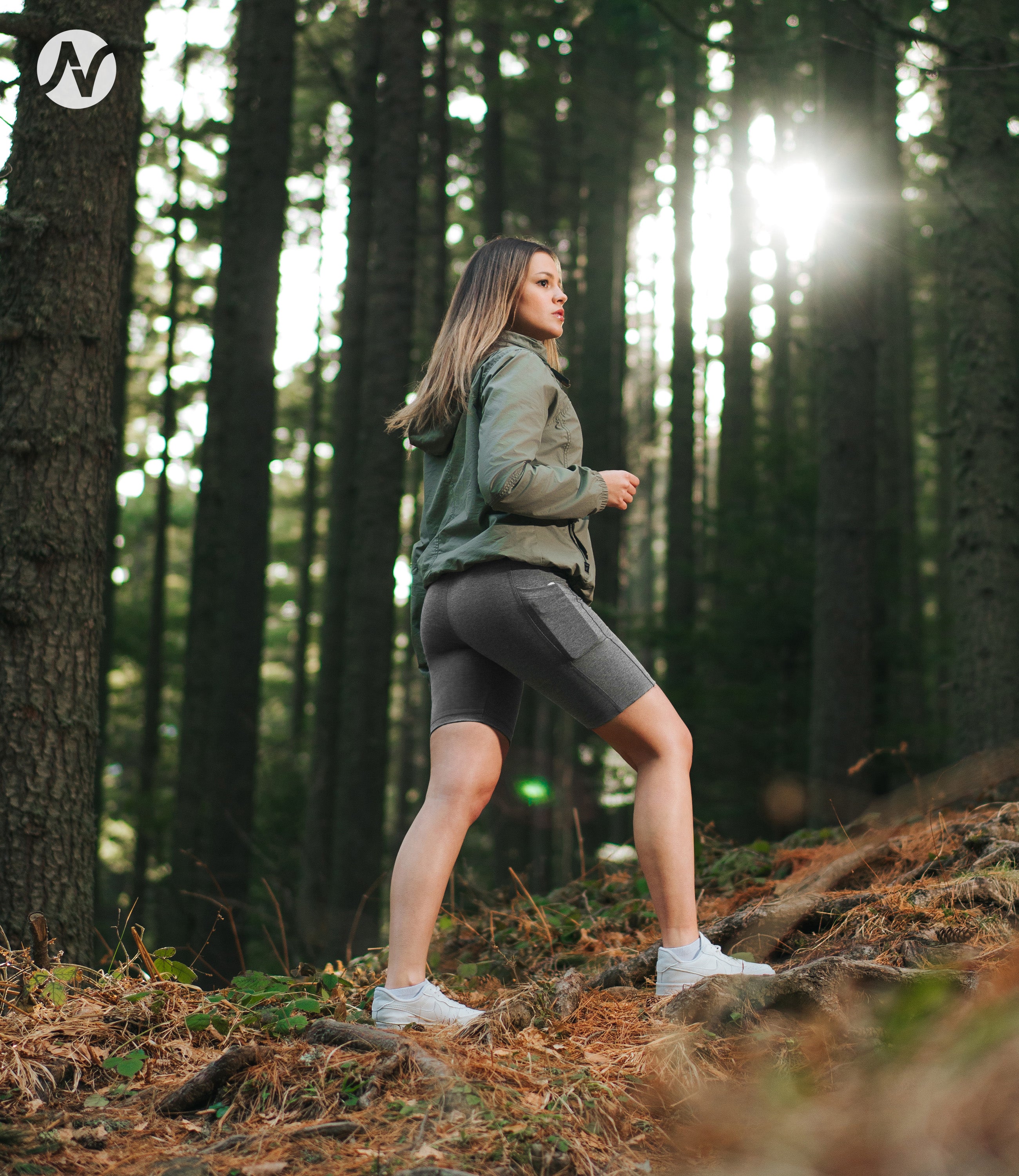 CottoNIR™ High Waist Biker Shorts with Pockets for Women
