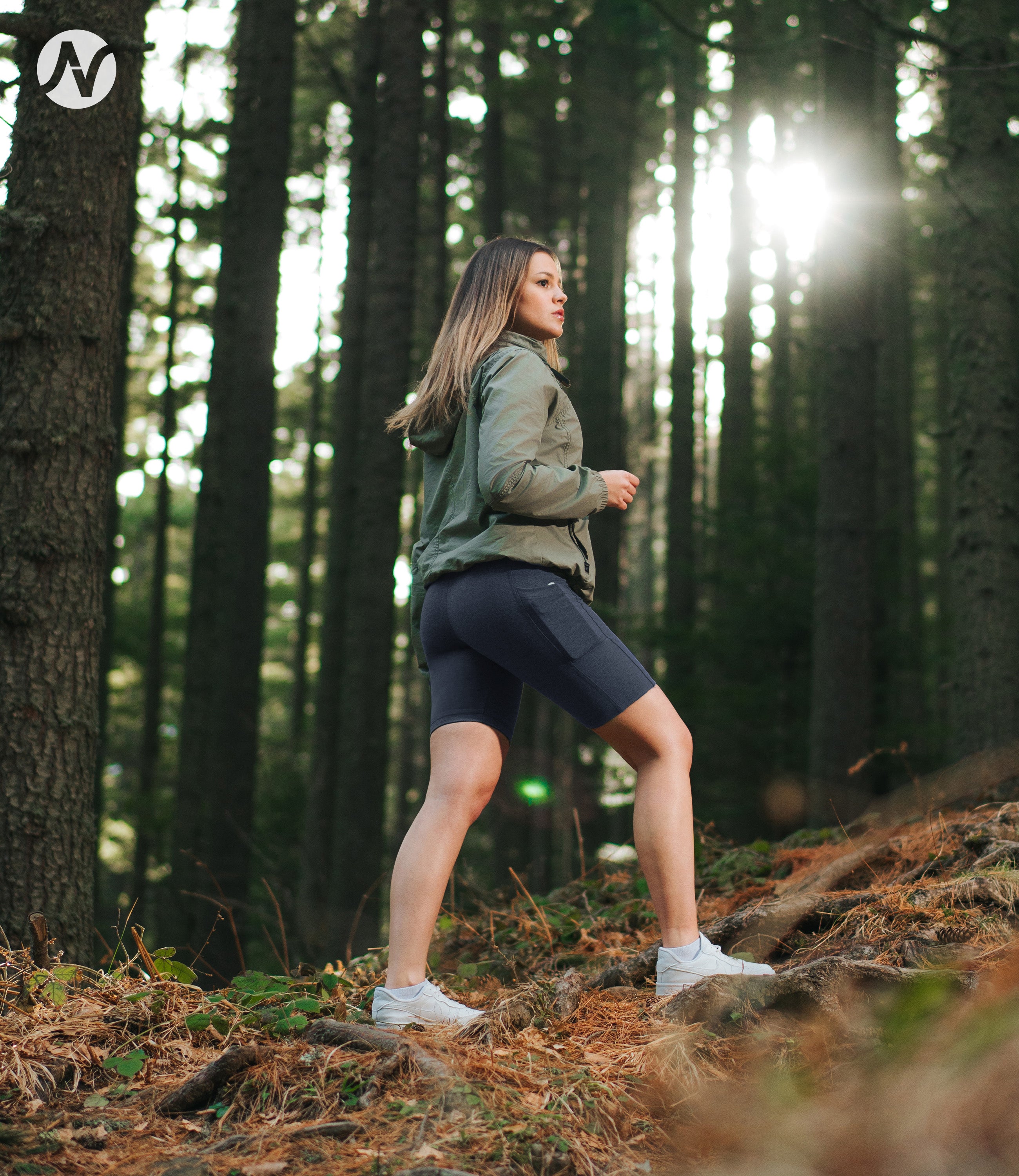 CottoNIR™ High Waist Biker Shorts with Pockets for Women