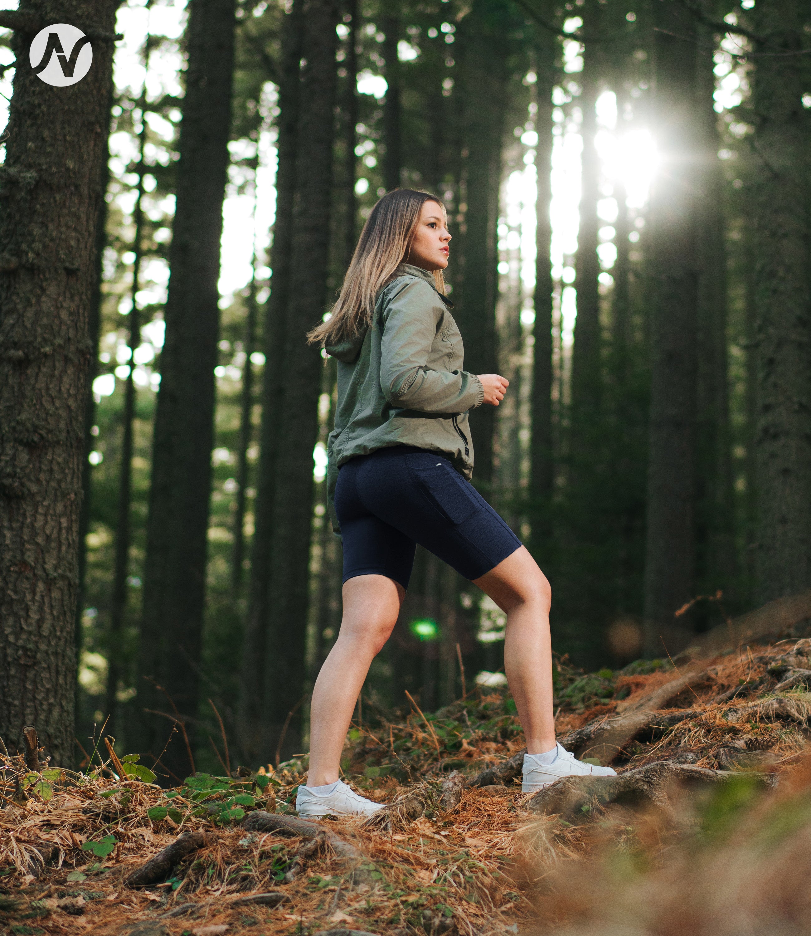 CottoNIR™ High Waist Biker Shorts with Pockets for Women