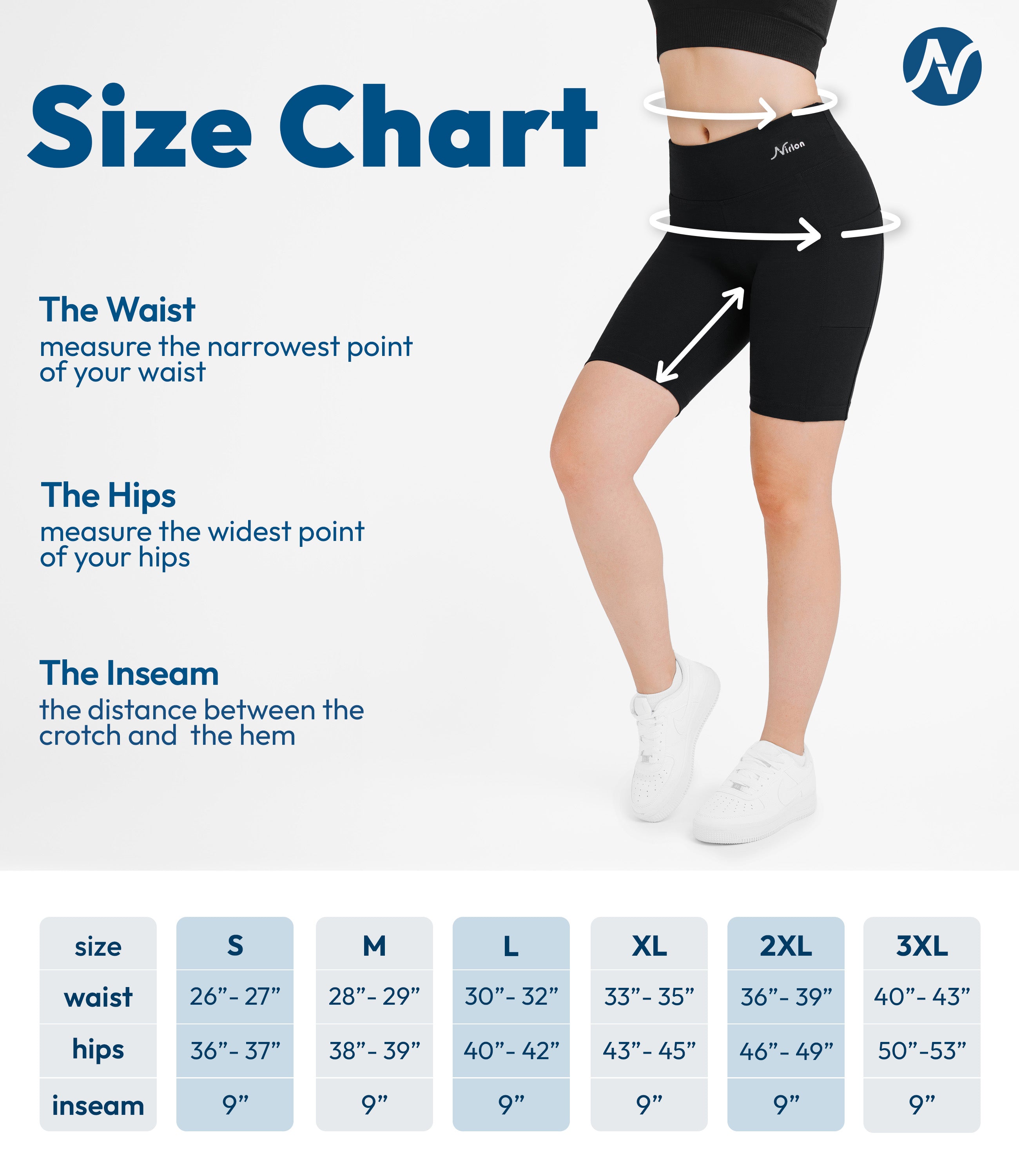CottoNIR™ High Waist Biker Shorts with Pockets for Women