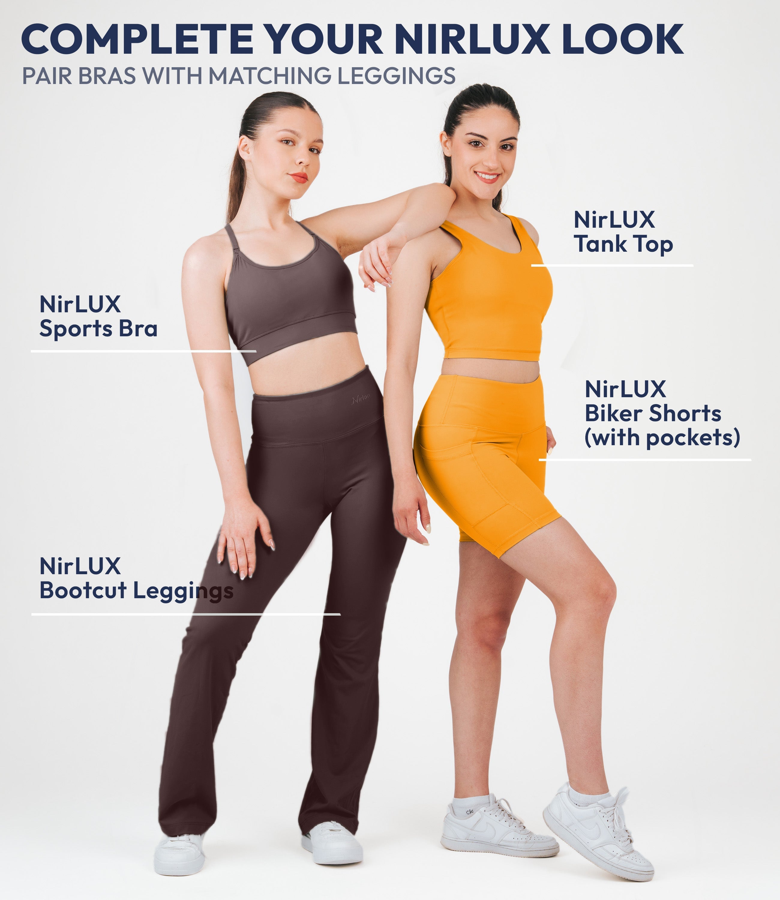 NirLUX™ Y Back Sports Bra for Women with Adjustable Straps