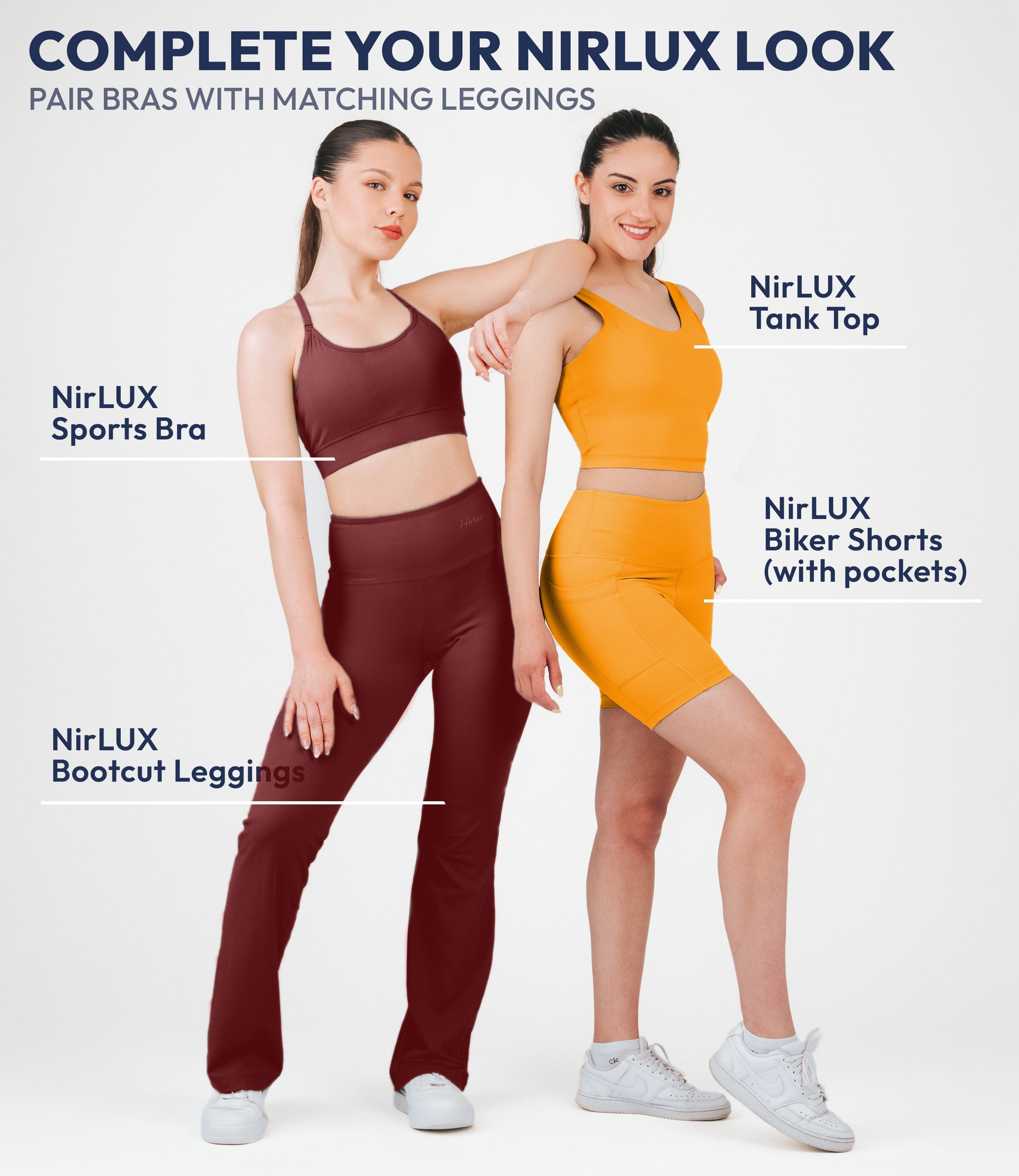 NirLUX™ Y Back Sports Bra for Women with Adjustable Straps