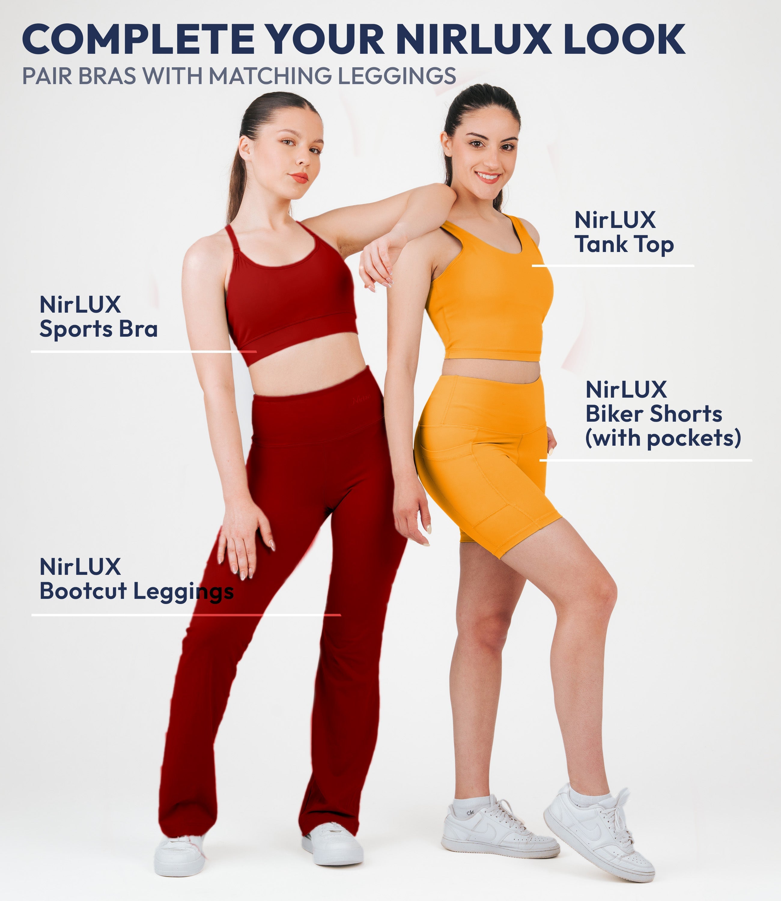 NirLUX™ Y Back Sports Bra for Women with Adjustable Straps