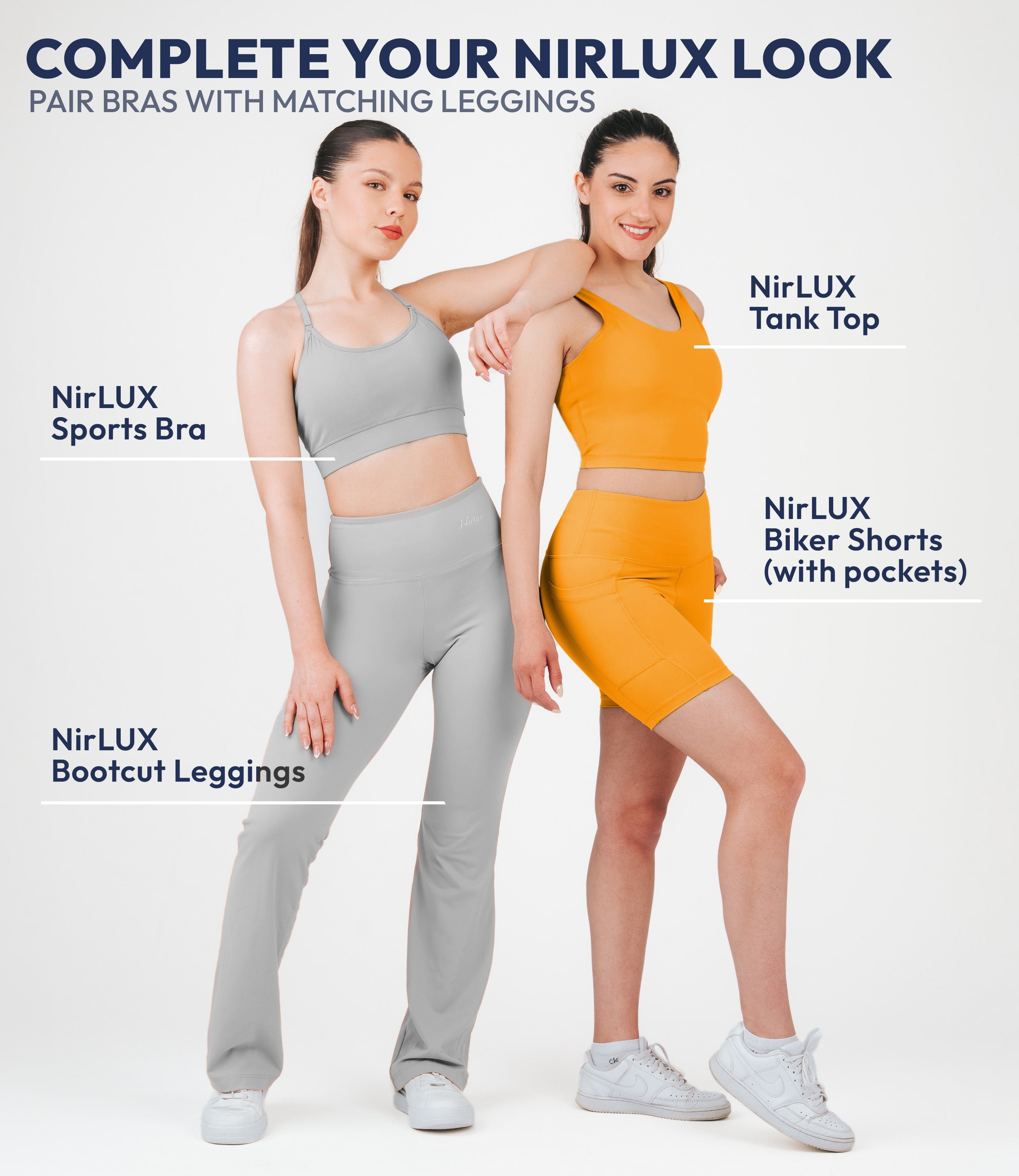 NirLUX™ Y Back Sports Bra for Women with Adjustable Straps