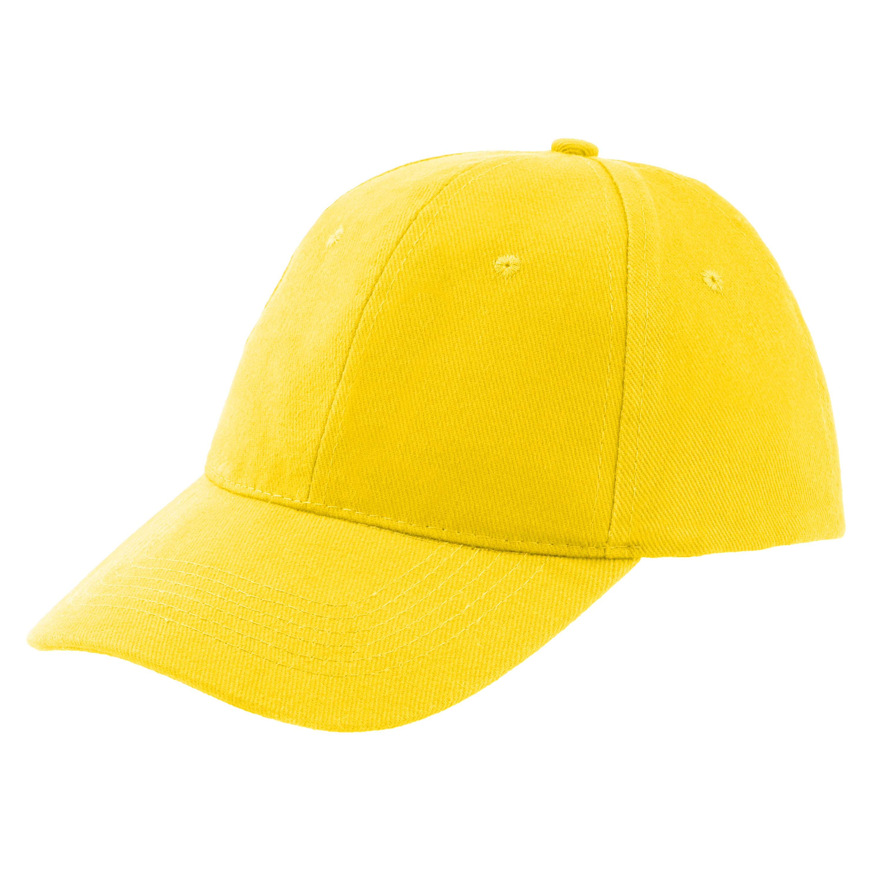 כובע כותנה 6-פאנל במראה מוברש