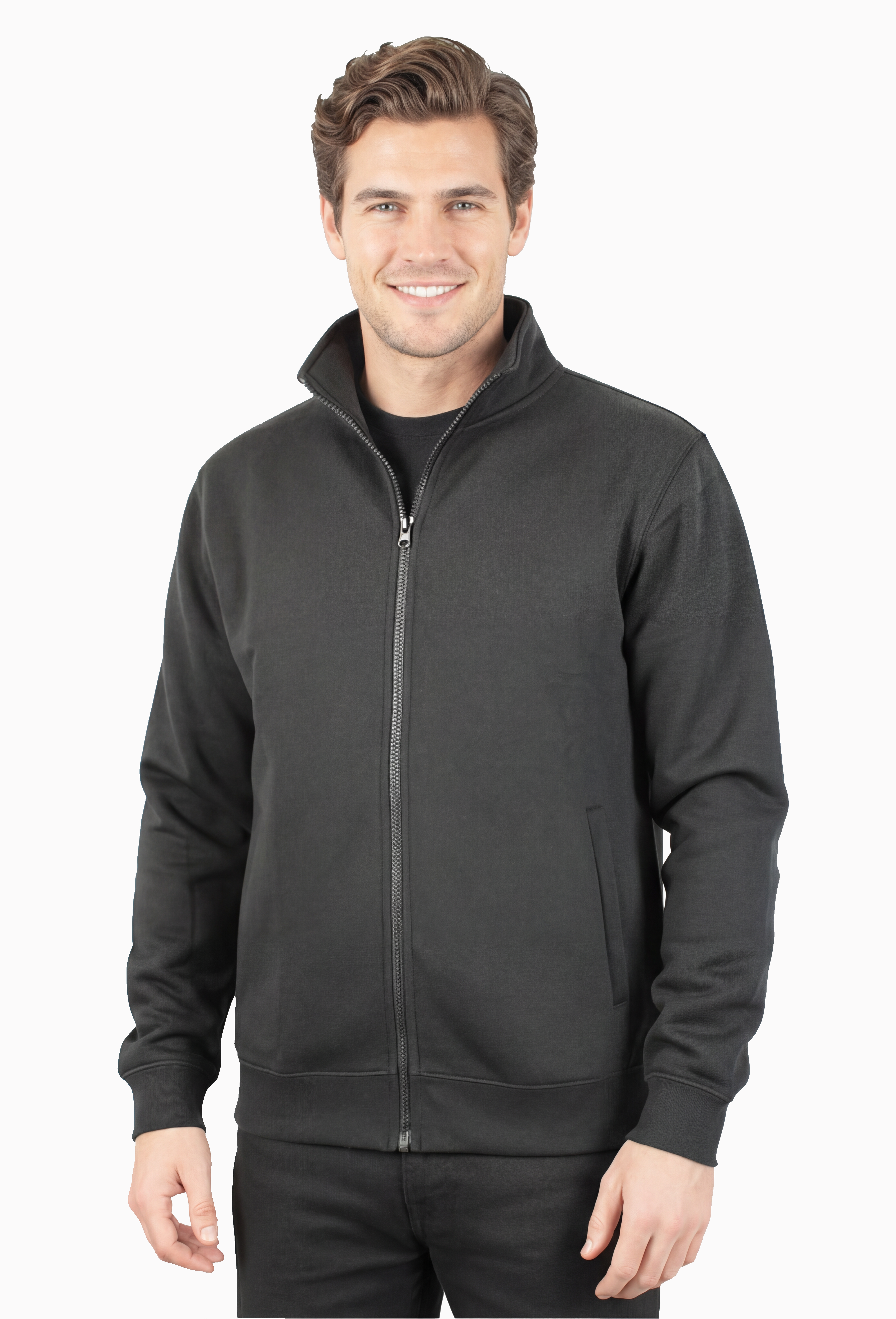 ג'קט עם רוכסן וכיסים