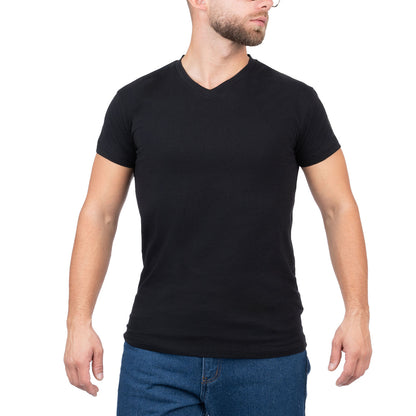 V-Neck Lycra Short Sleeve T-Shirt
