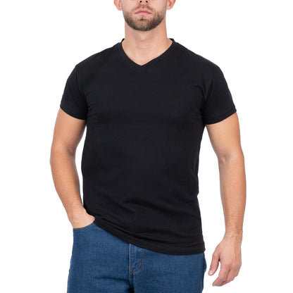 V-Neck Lycra Short Sleeve T-Shirt