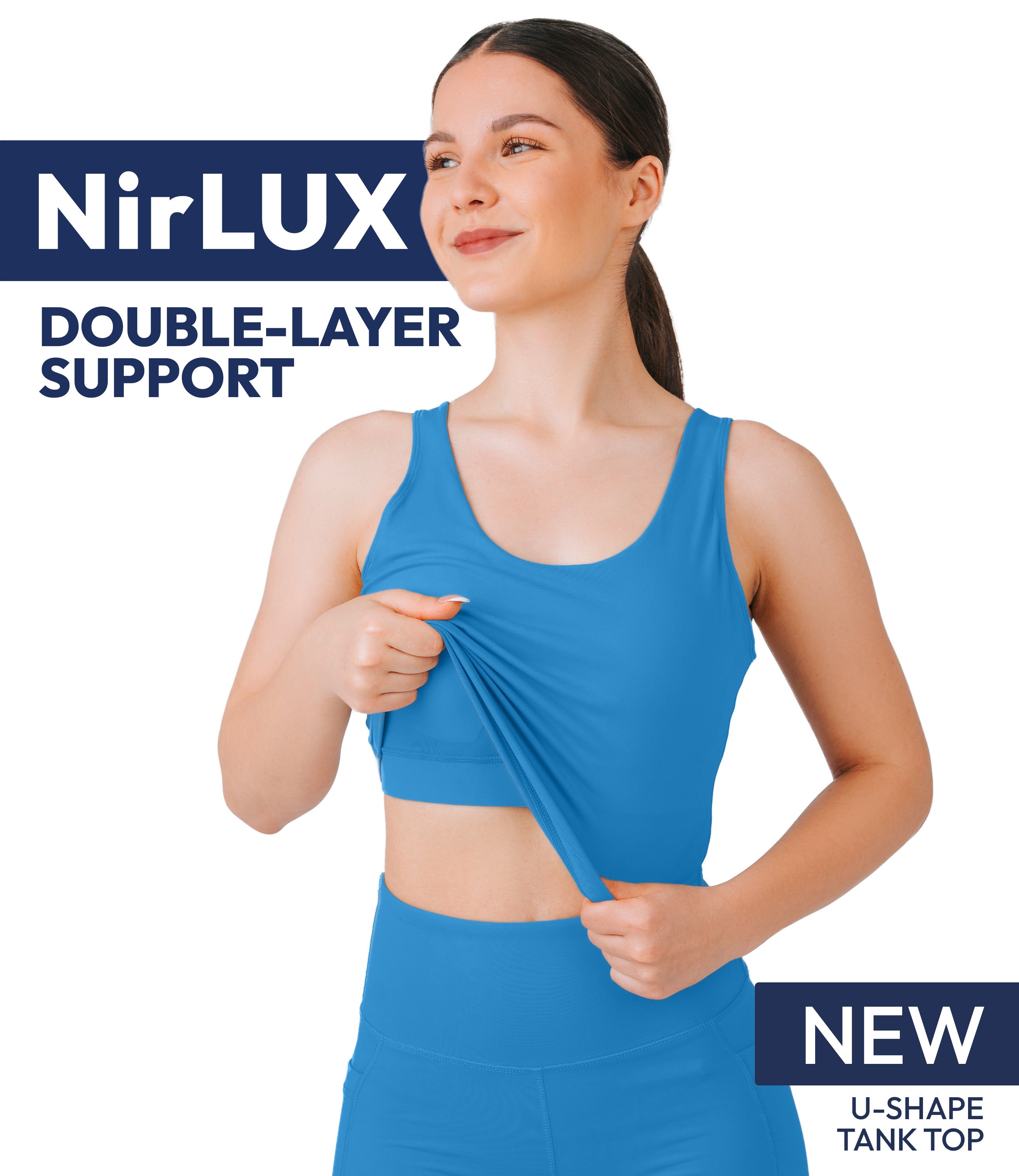 NirLUX™ U Back Sports Bra Longline Tank Top for Women