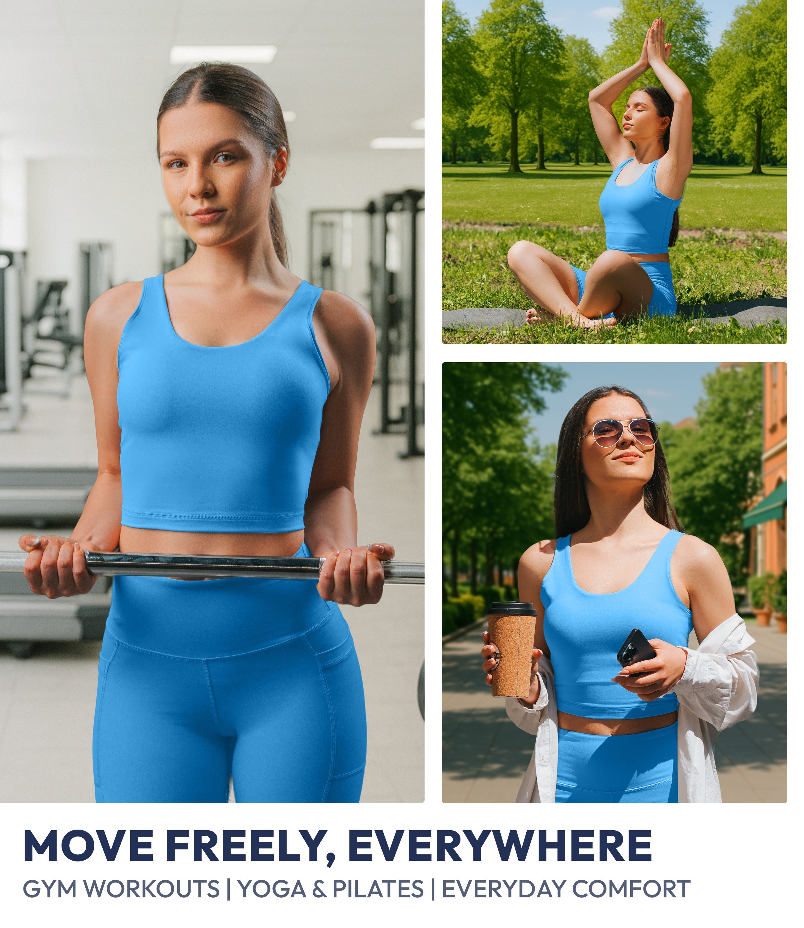 NirLUX™ U Back Sports Bra Longline Tank Top for Women