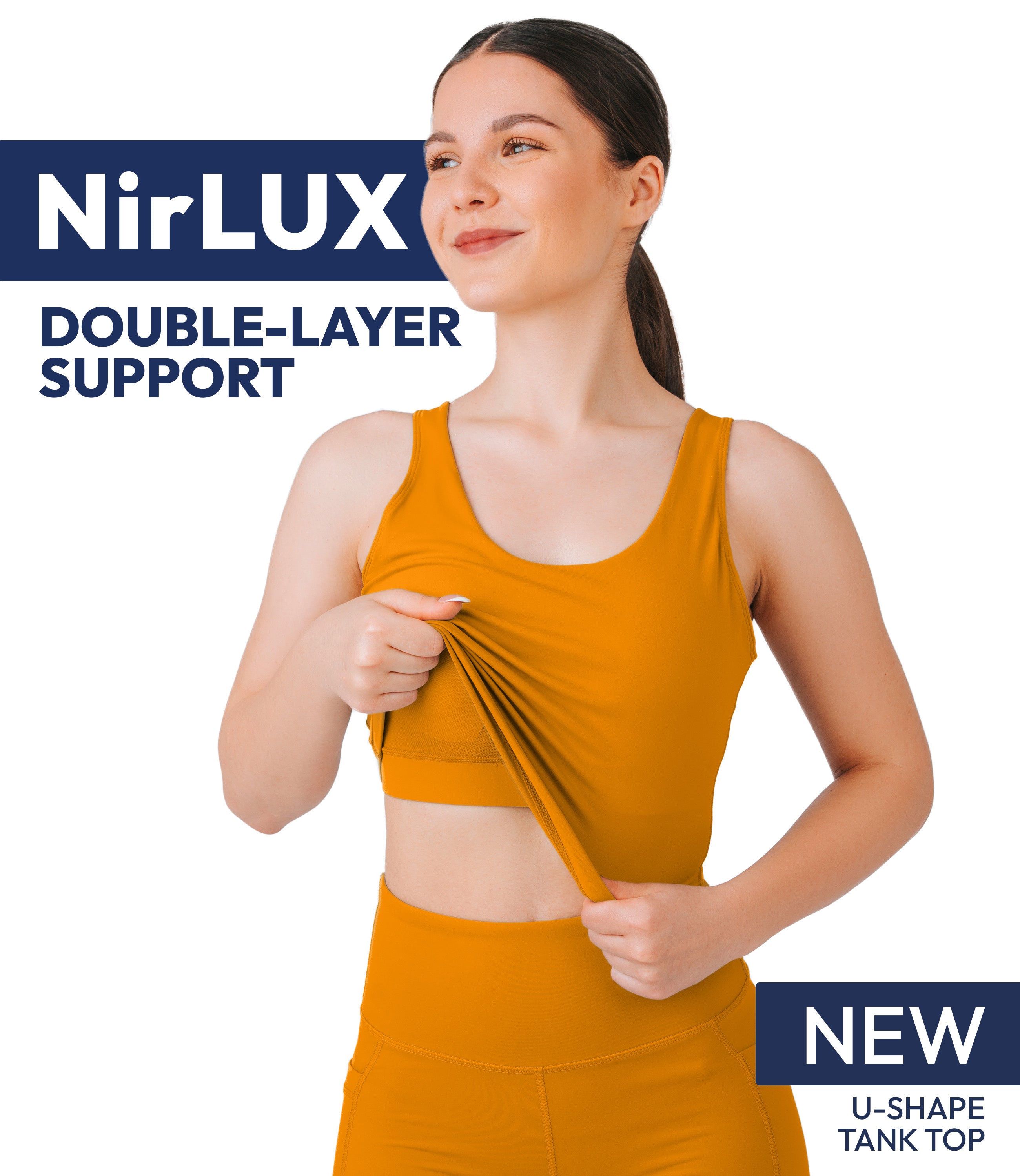 NirLUX™ U Back Sports Bra Longline Tank Top for Women