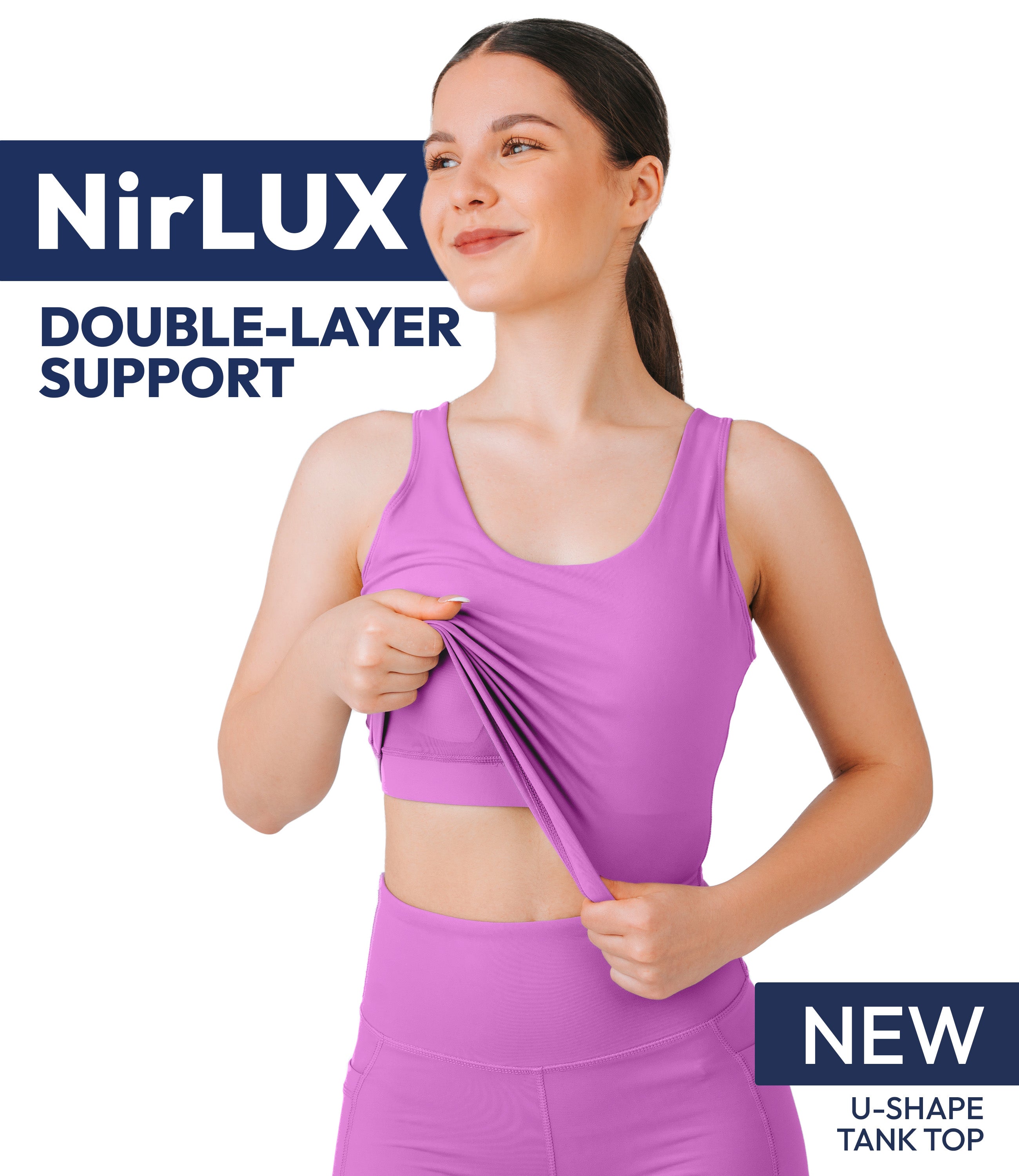 NirLUX™ U Back Sports Bra Longline Tank Top for Women