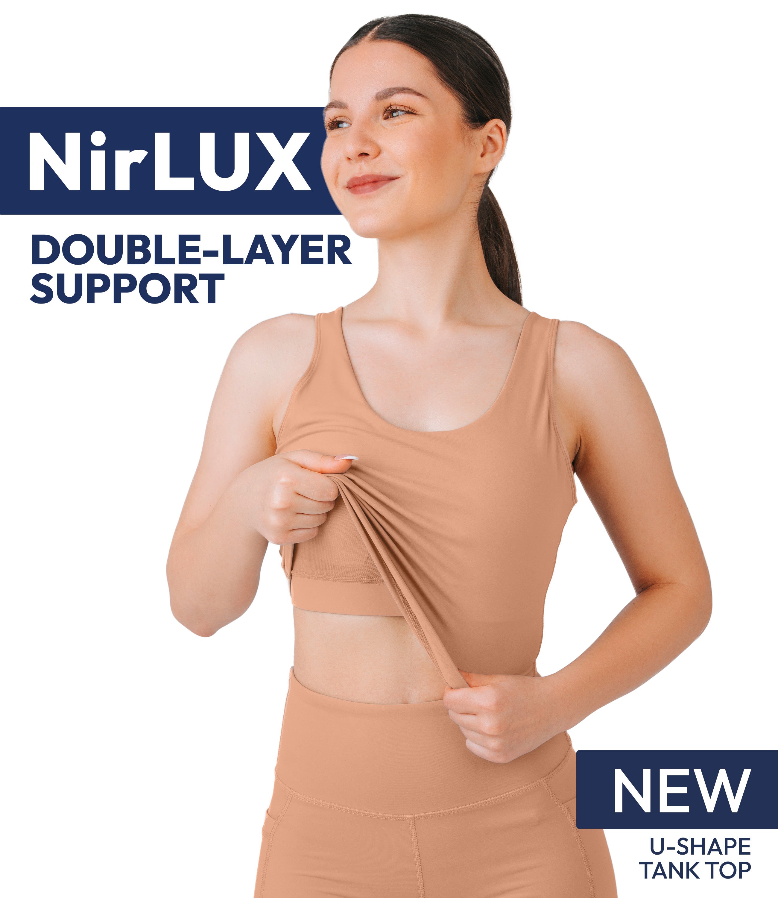 NirLUX™ U Back Sports Bra Longline Tank Top for Women