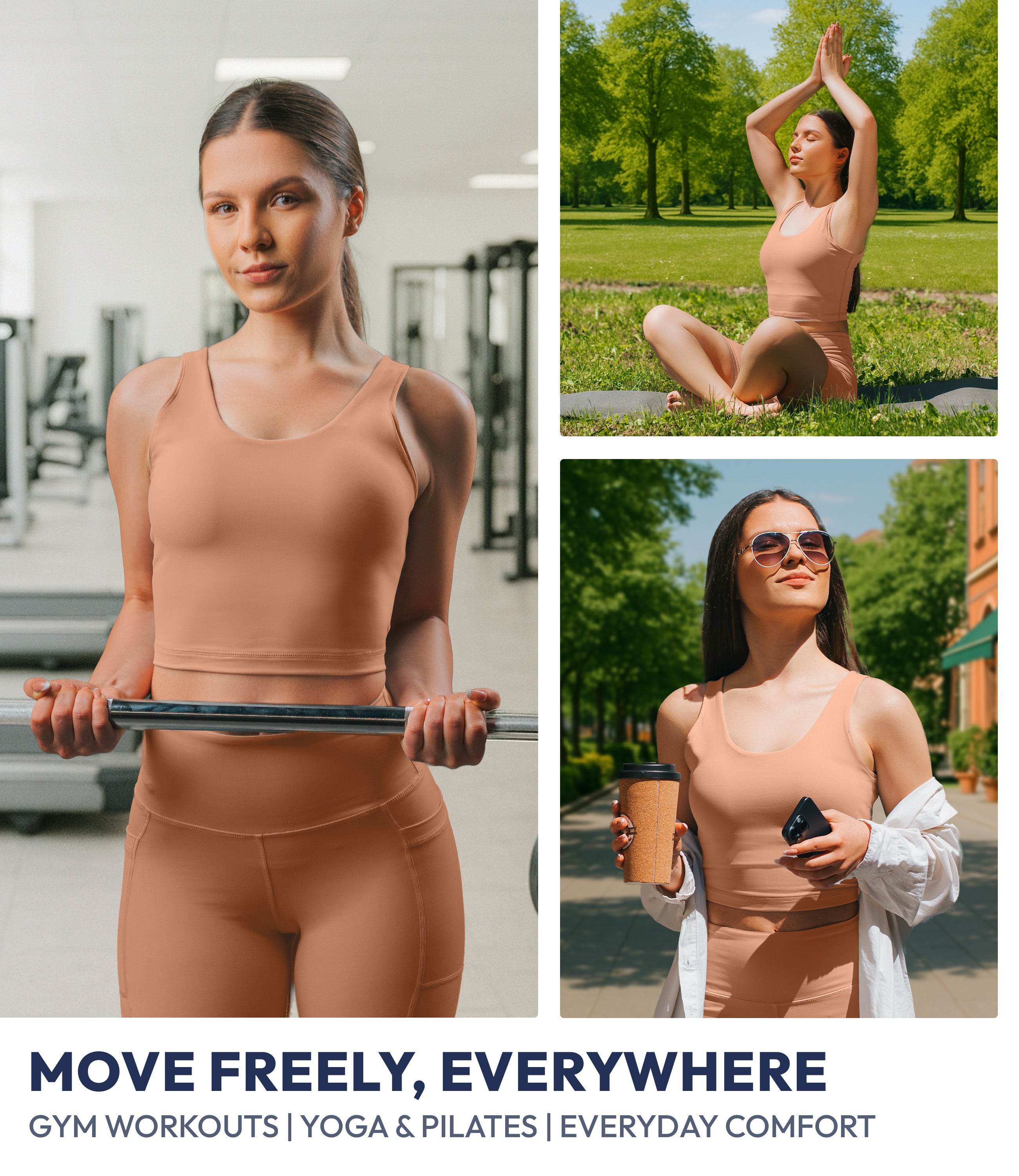 NirLUX™ U Back Sports Bra Longline Tank Top for Women