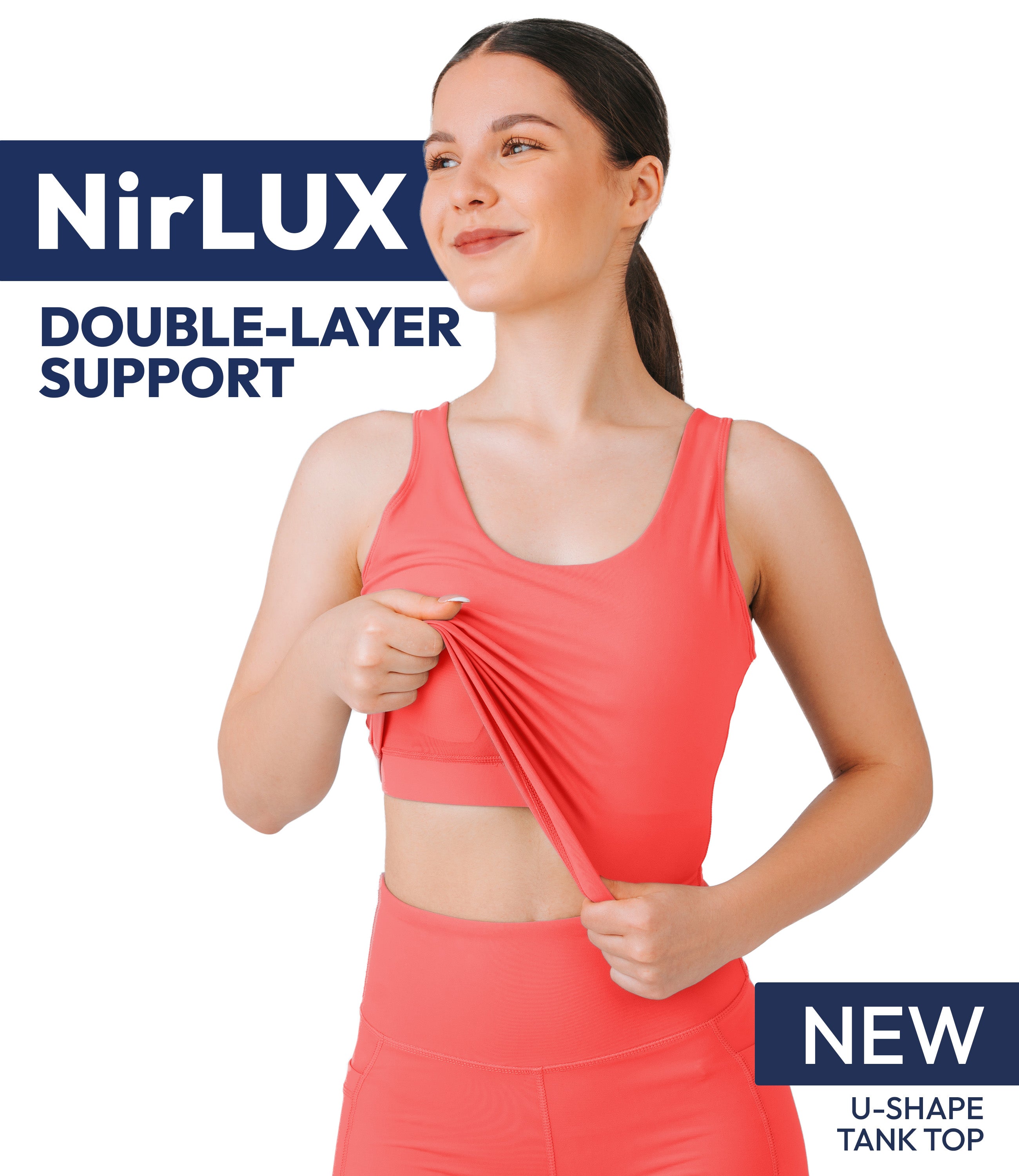 NirLUX™ U Back Sports Bra Longline Tank Top for Women