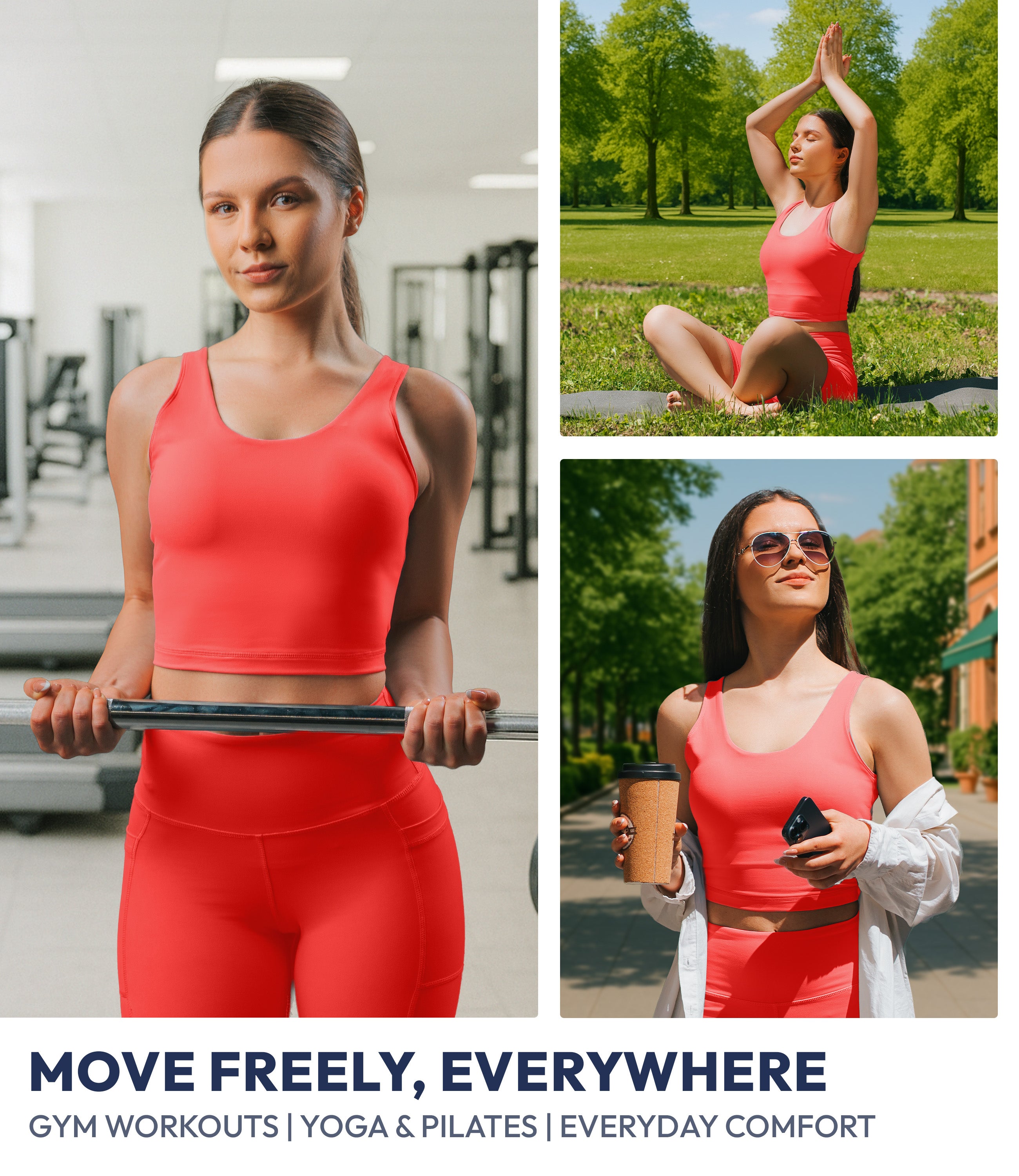 NirLUX™ U Back Sports Bra Longline Tank Top for Women
