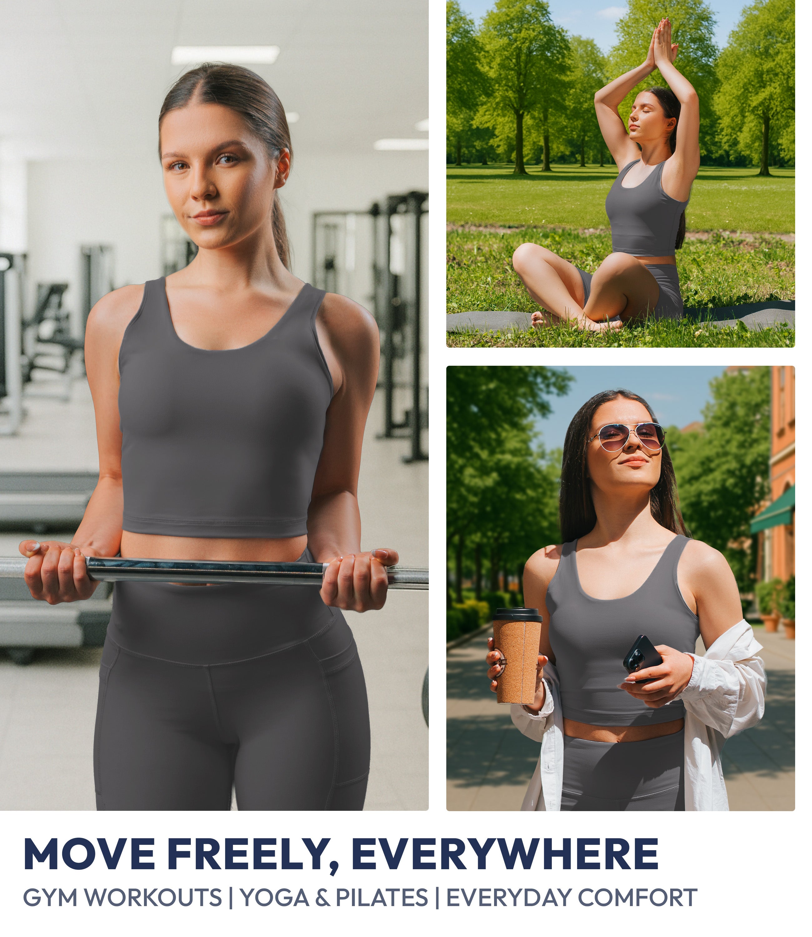 NirLUX™ U Back Sports Bra Longline Tank Top for Women