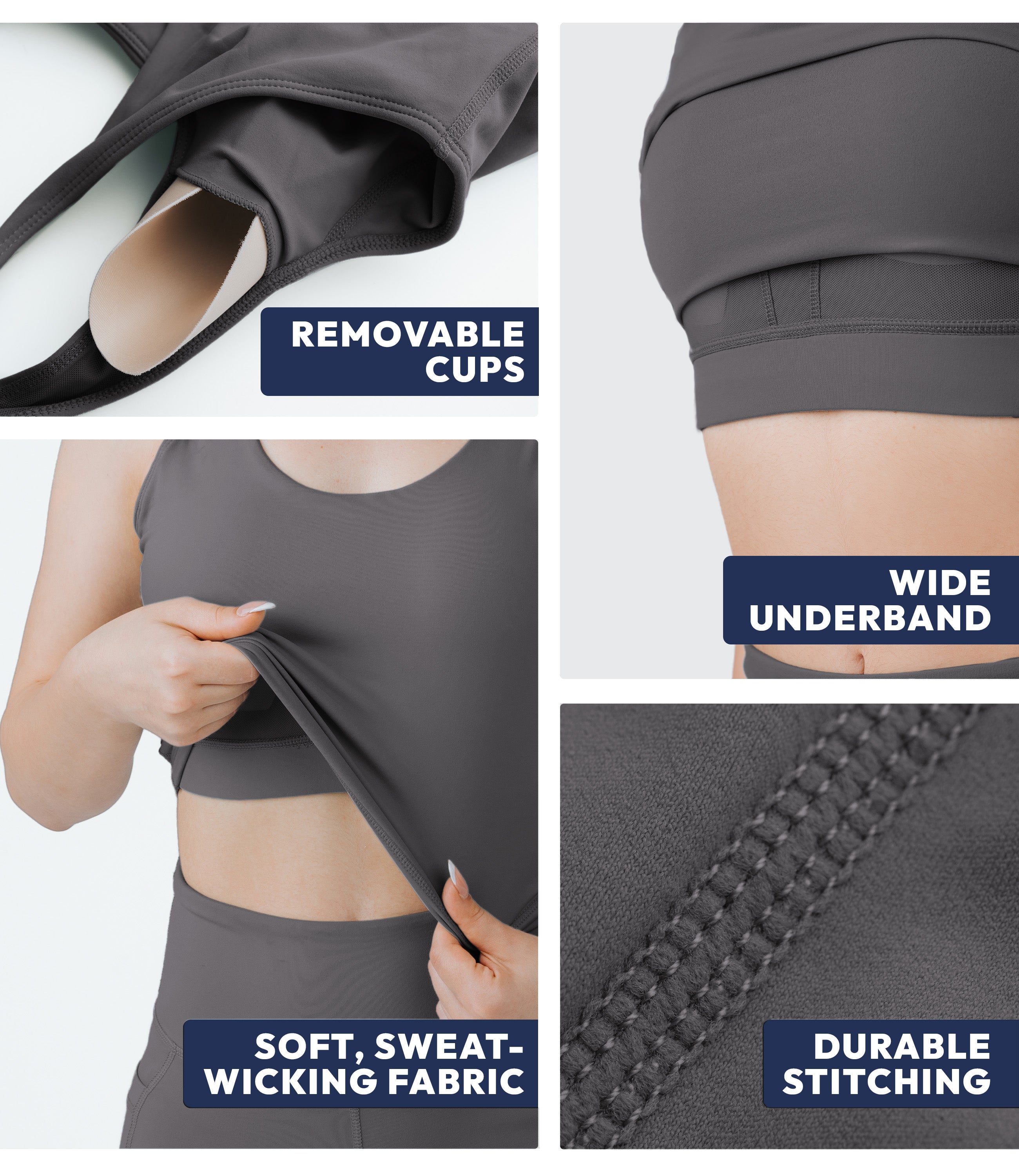 NirLUX™ U Back Sports Bra Longline Tank Top for Women