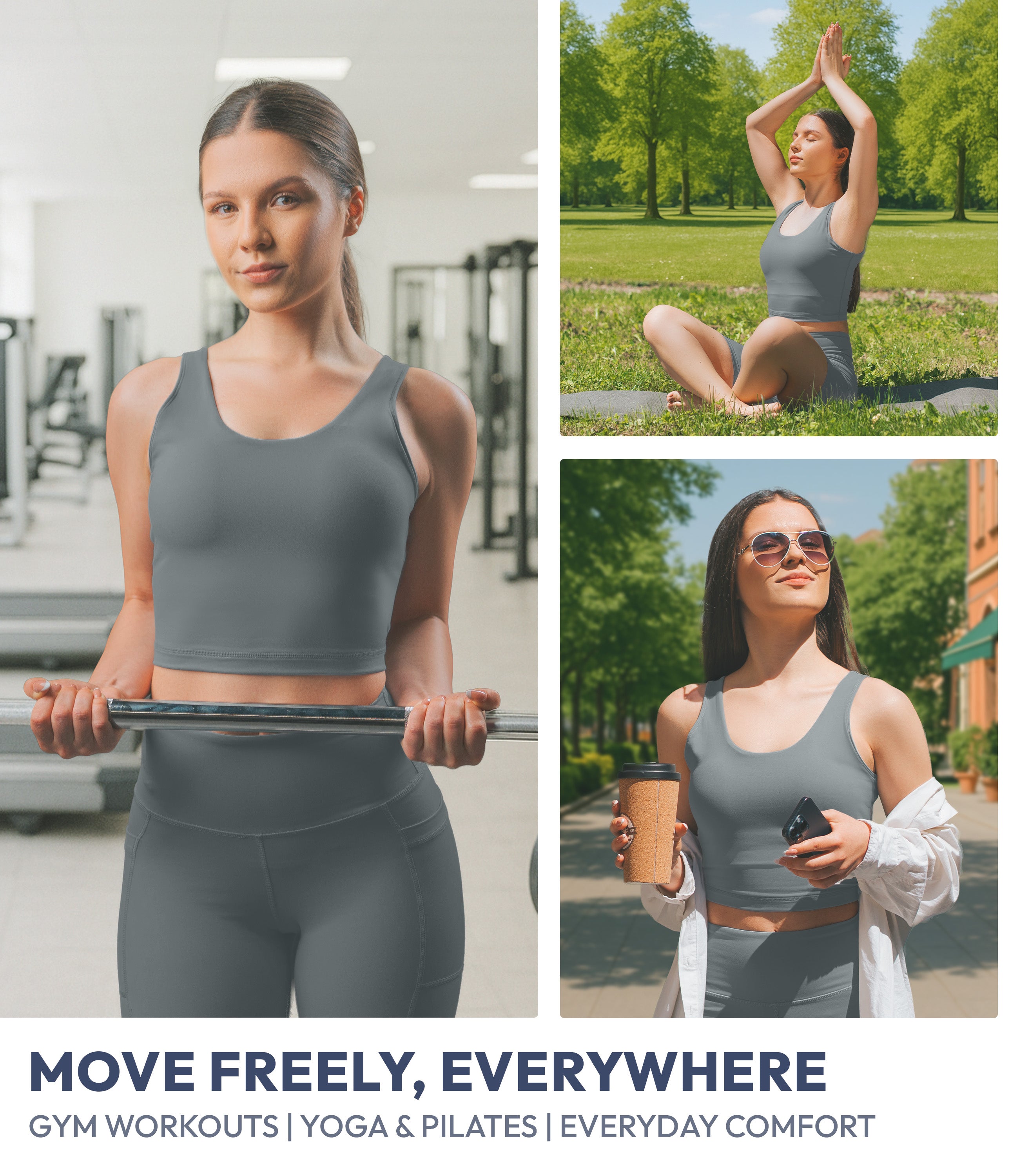 NirLUX™ U Back Sports Bra Longline Tank Top for Women