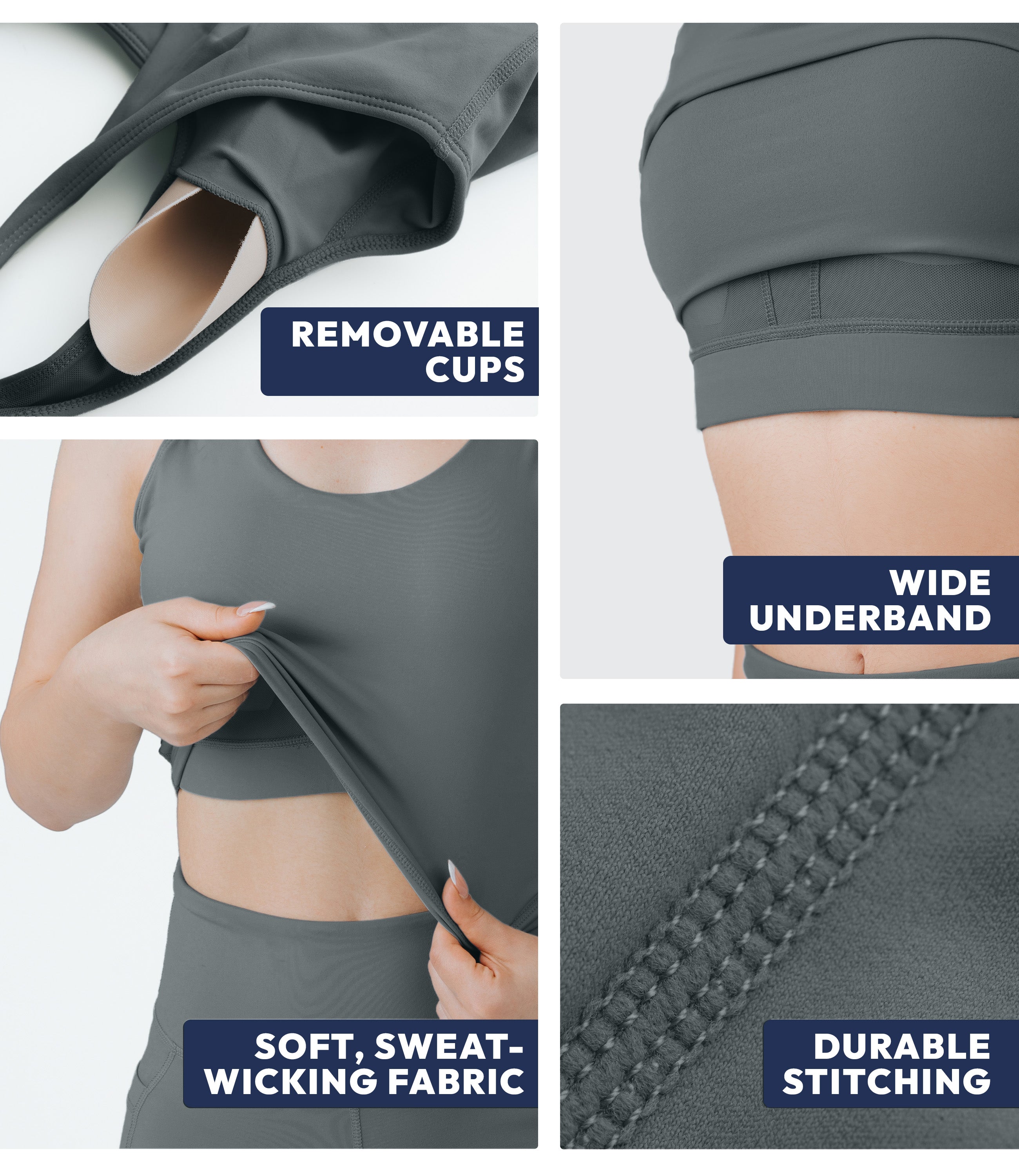 NirLUX™ U Back Sports Bra Longline Tank Top for Women