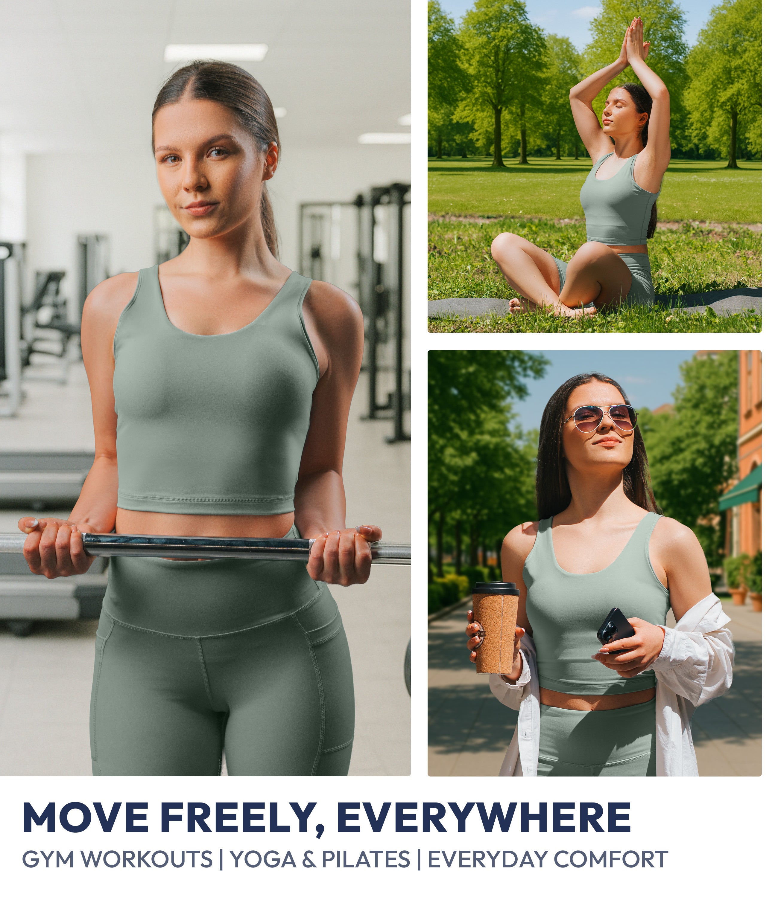 NirLUX™ U Back Sports Bra Longline Tank Top for Women