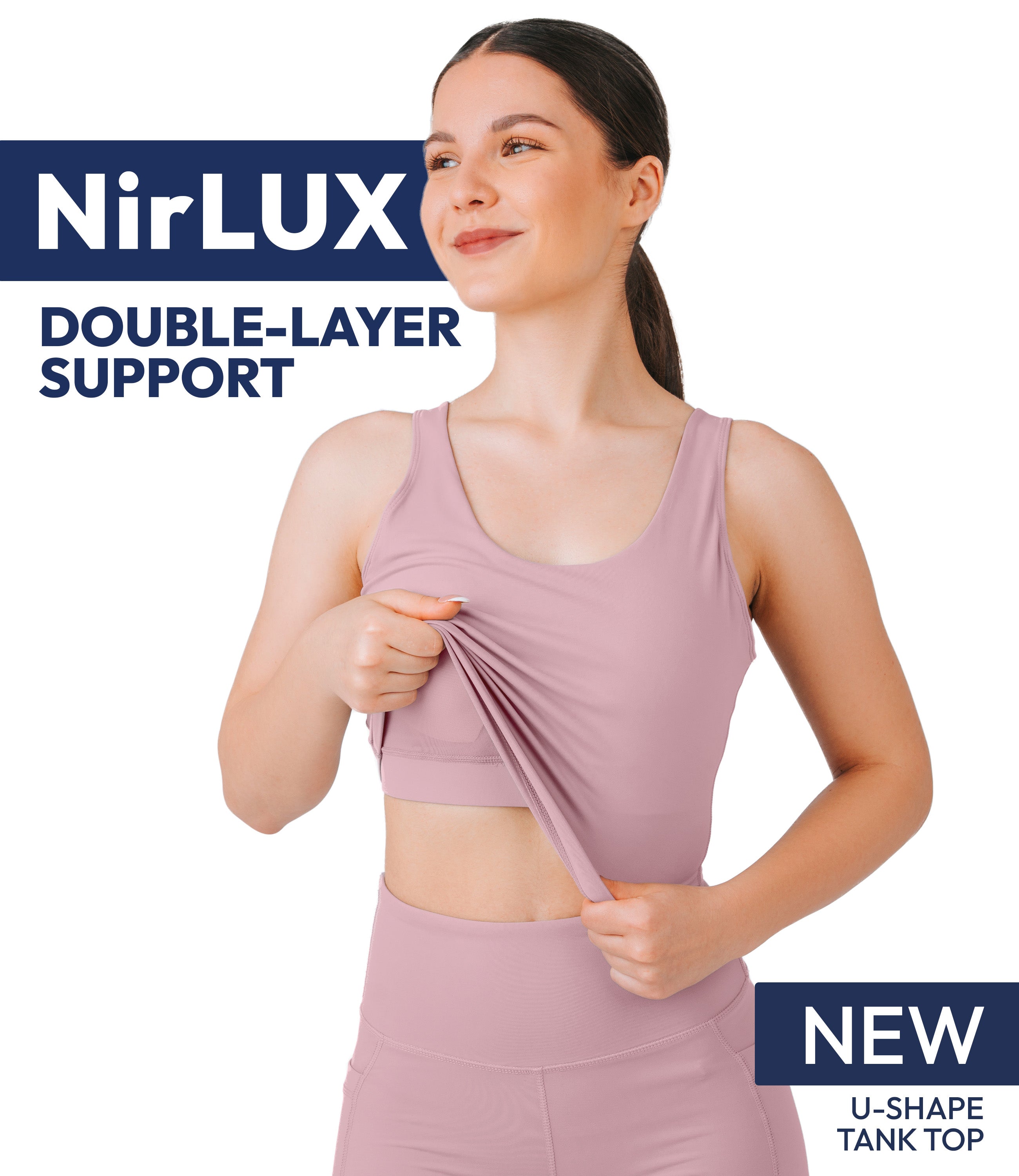 NirLUX™ U Back Sports Bra Longline Tank Top for Women