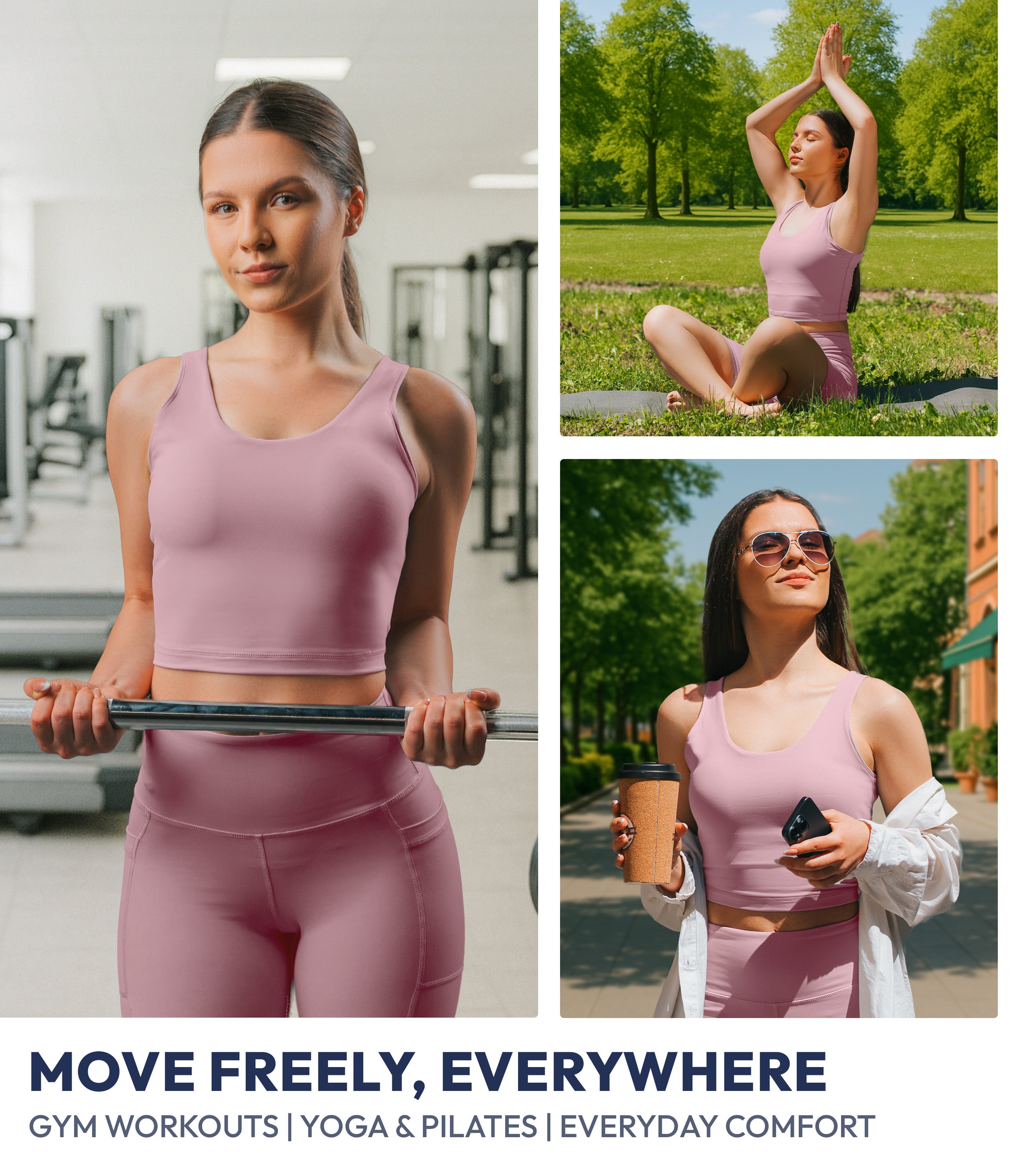 NirLUX™ U Back Sports Bra Longline Tank Top for Women