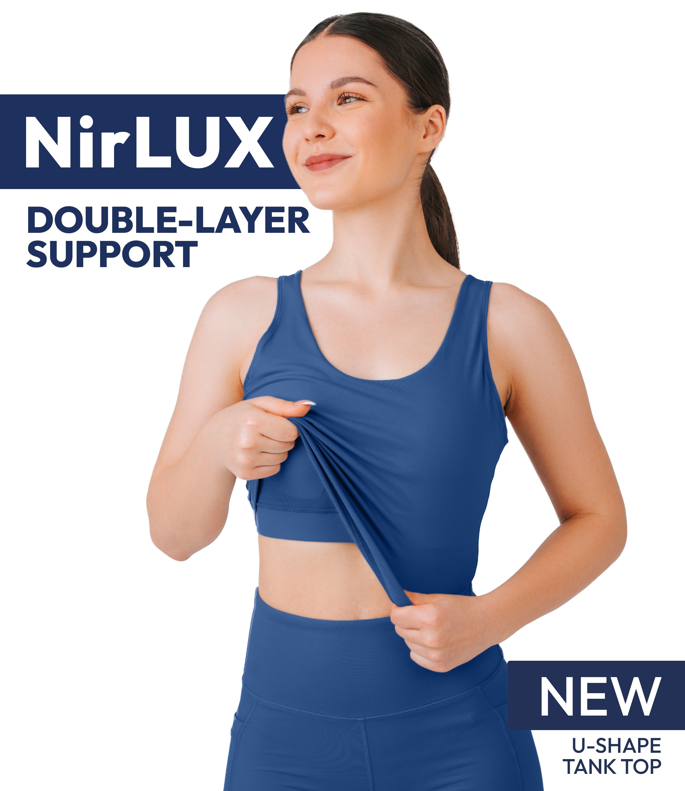 NirLUX™ U Back Sports Bra Longline Tank Top for Women