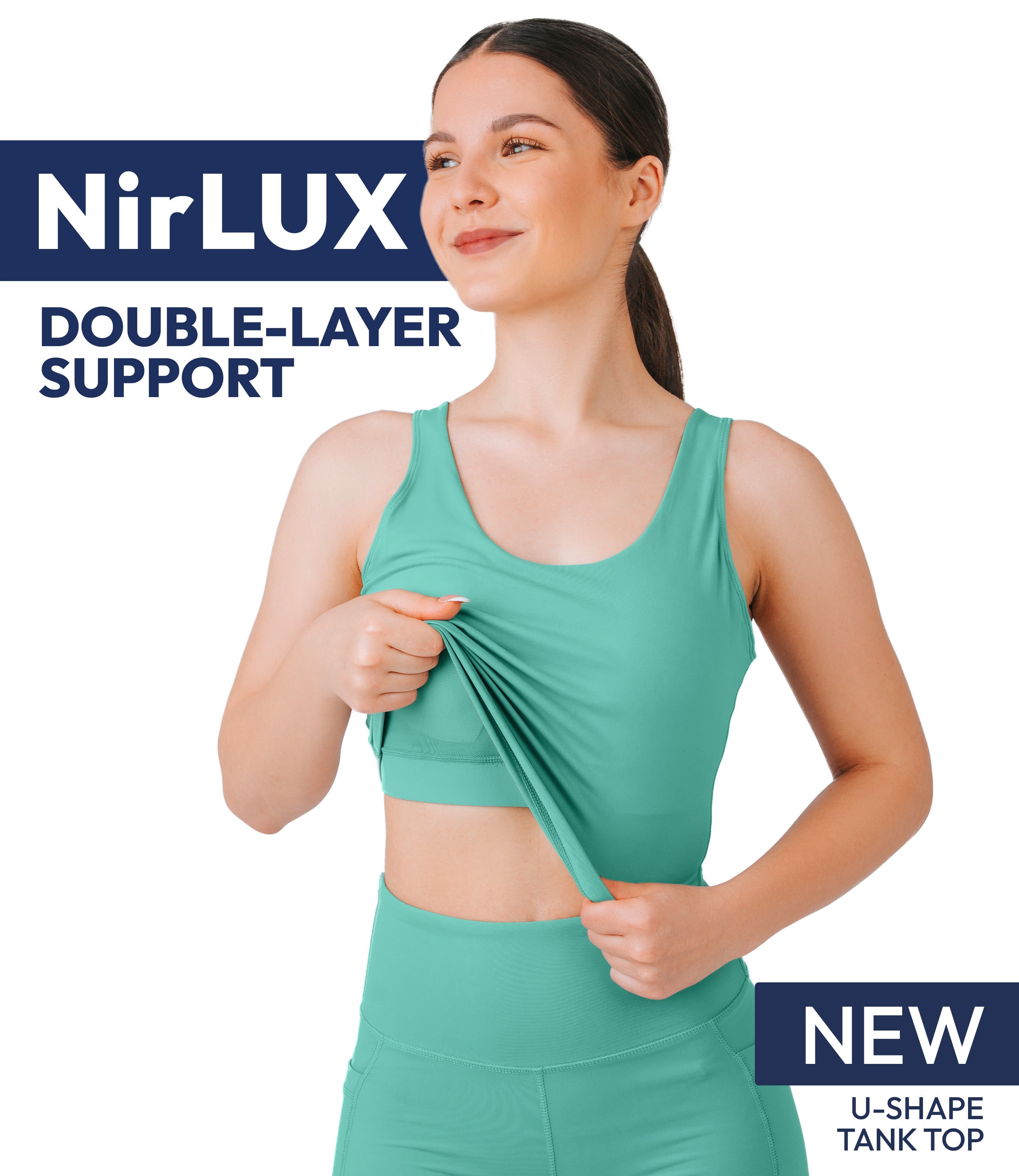 NirLUX™ U Back Sports Bra Longline Tank Top for Women