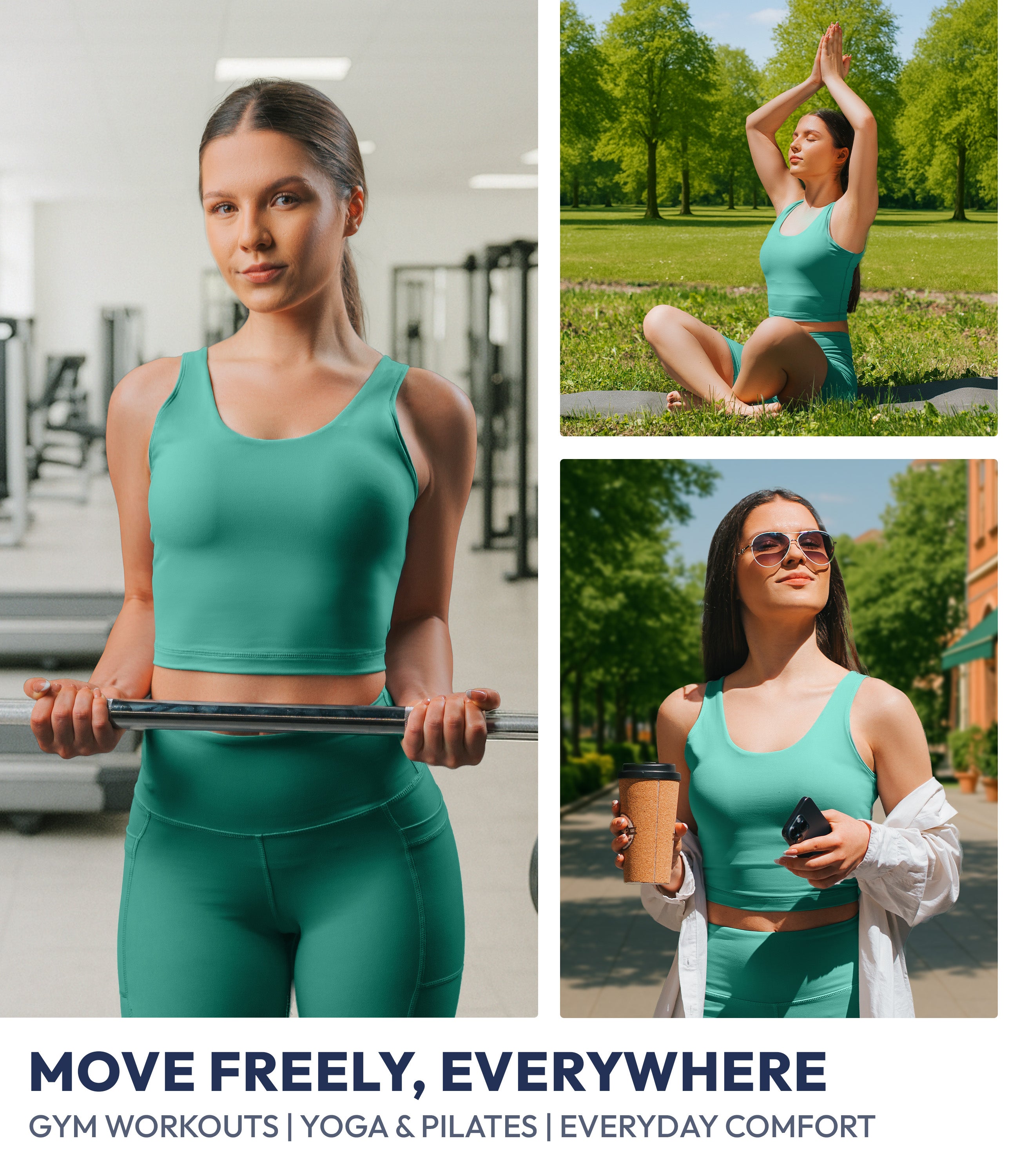 NirLUX™ U Back Sports Bra Longline Tank Top for Women