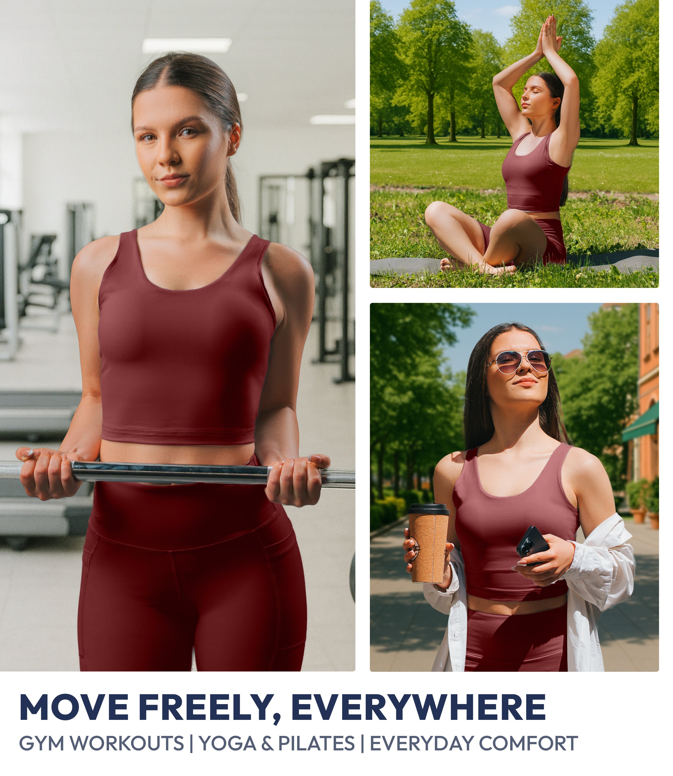 NirLUX™ U Back Sports Bra Longline Tank Top for Women