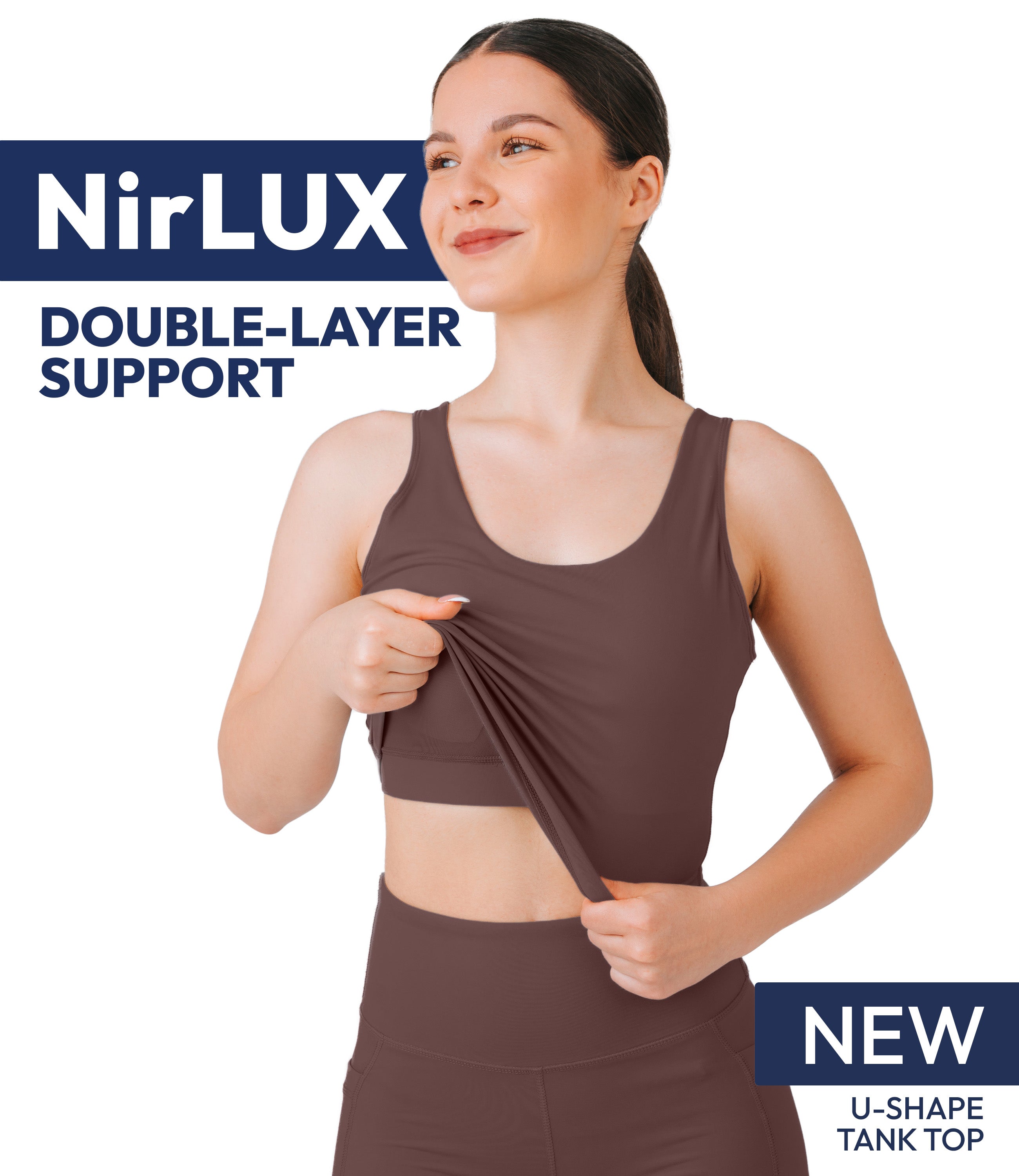 NirLUX™ U Back Sports Bra Longline Tank Top for Women