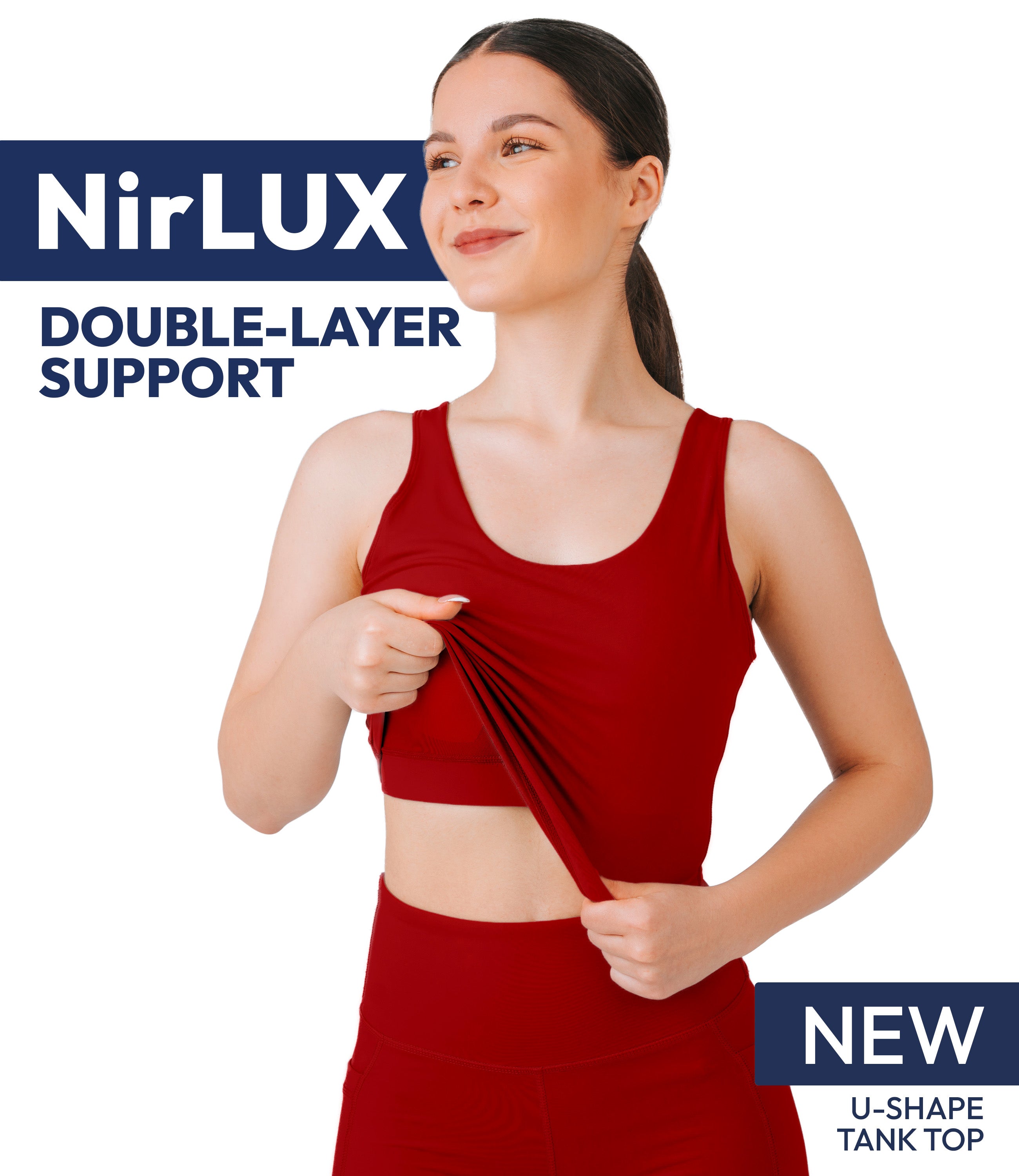 NirLUX™ U Back Sports Bra Longline Tank Top for Women