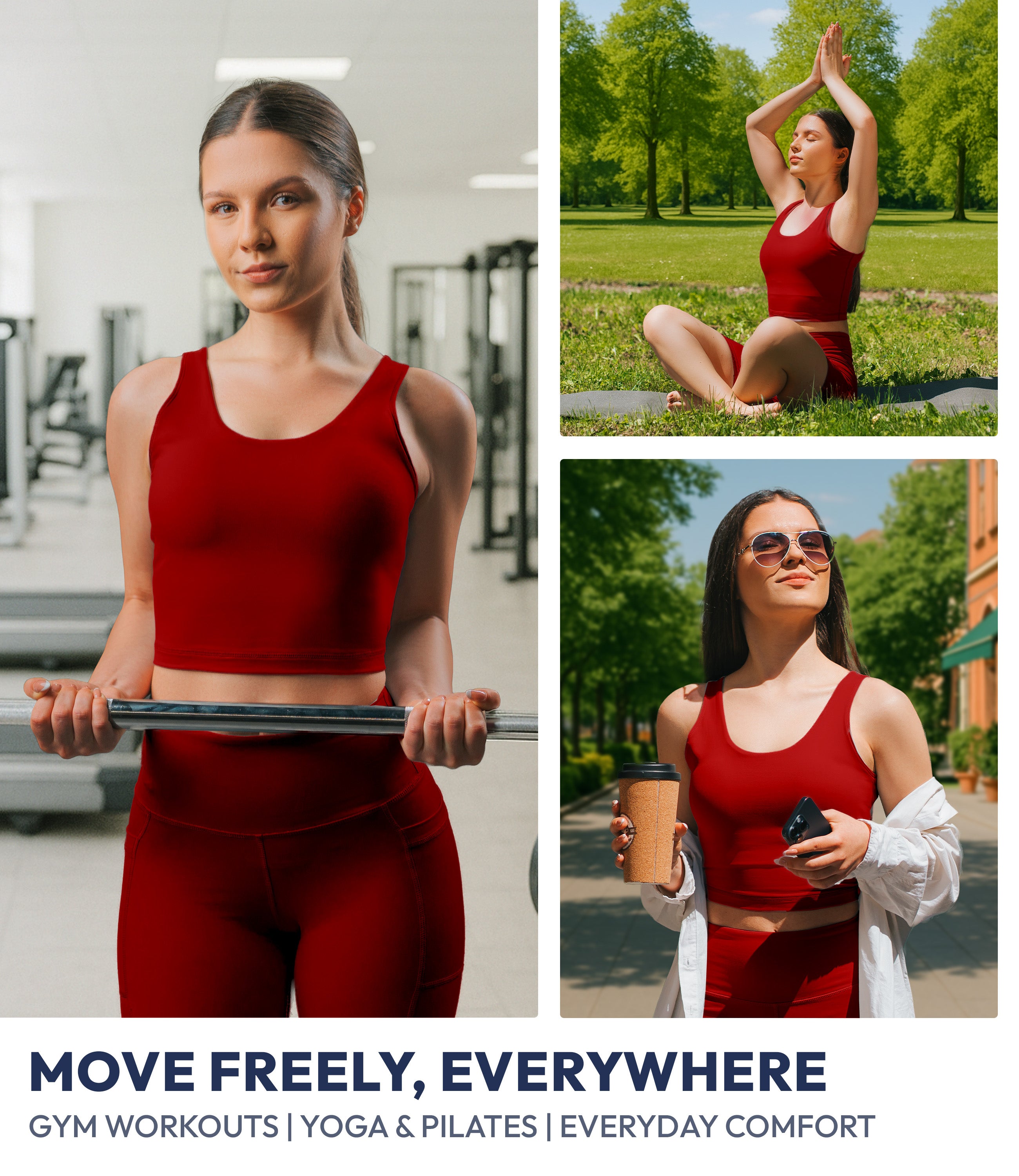 NirLUX™ U Back Sports Bra Longline Tank Top for Women