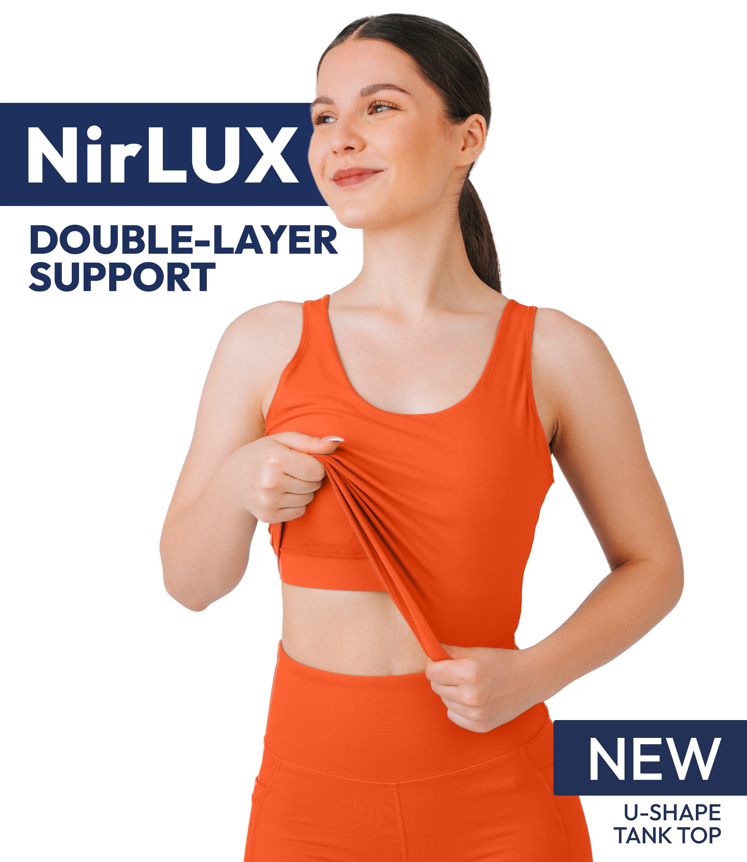 NirLUX™ U Back Sports Bra Longline Tank Top for Women