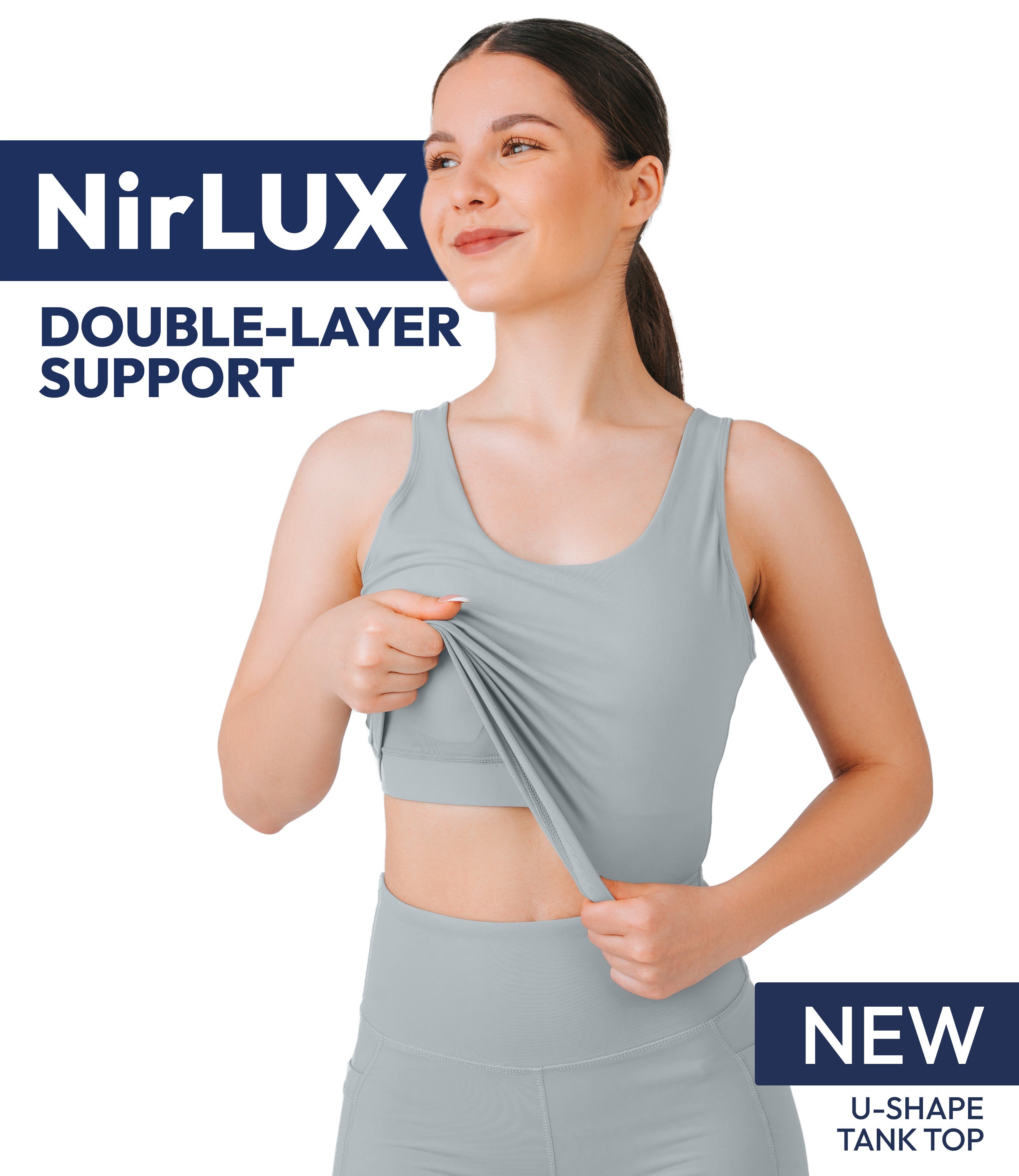 NirLUX™ U Back Sports Bra Longline Tank Top for Women