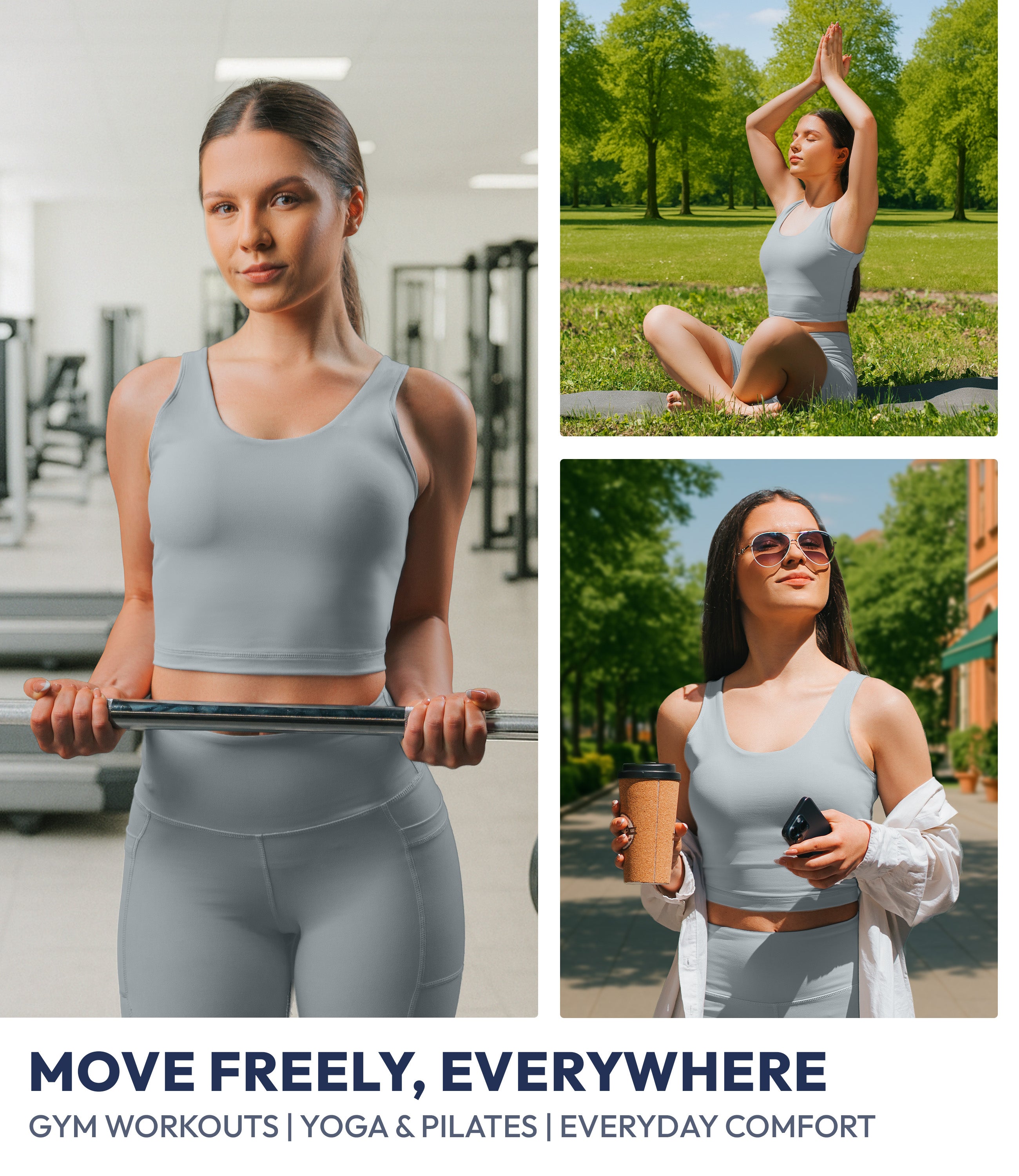NirLUX™ U Back Sports Bra Longline Tank Top for Women