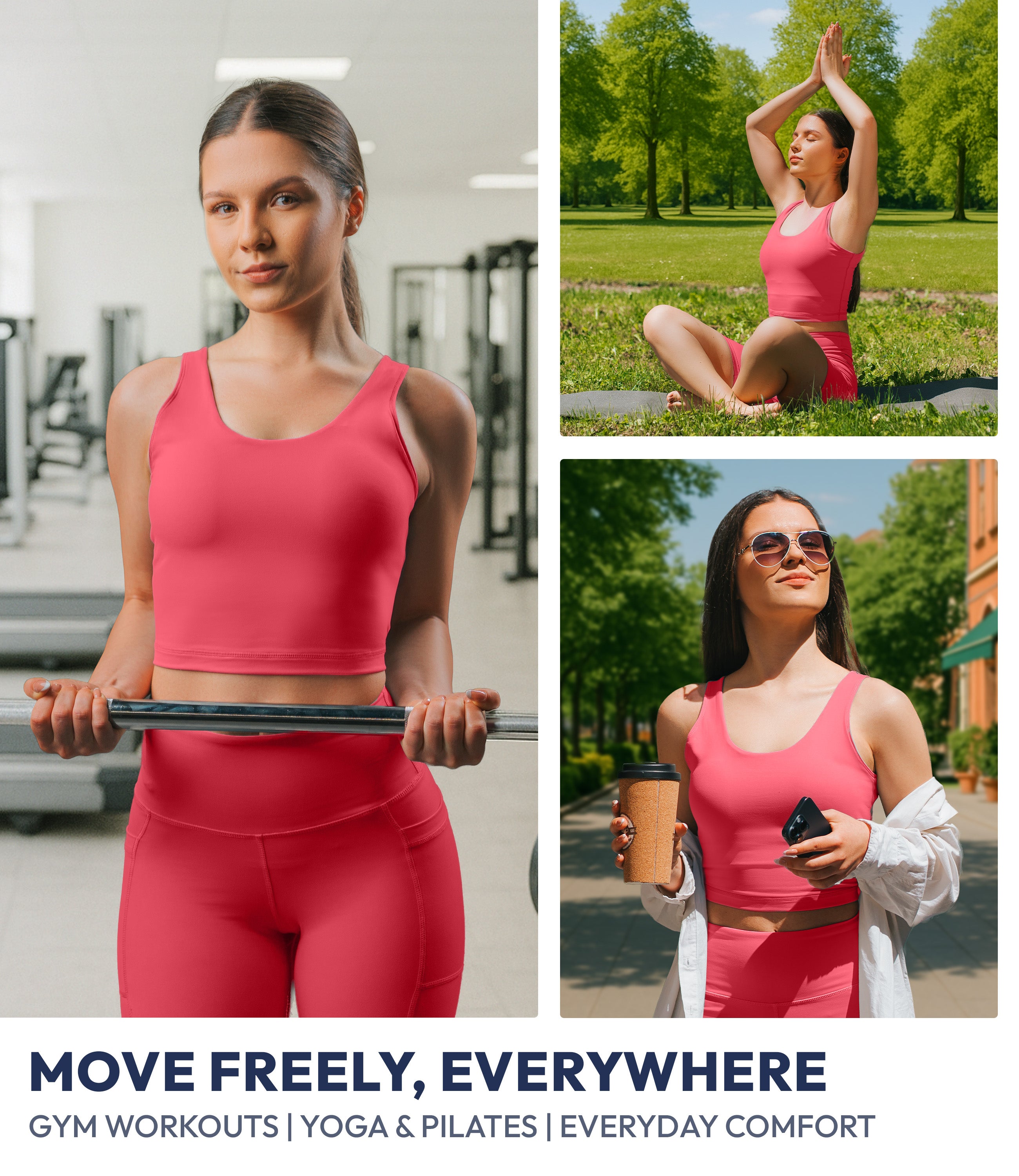 NirLUX™ U Back Sports Bra Longline Tank Top for Women