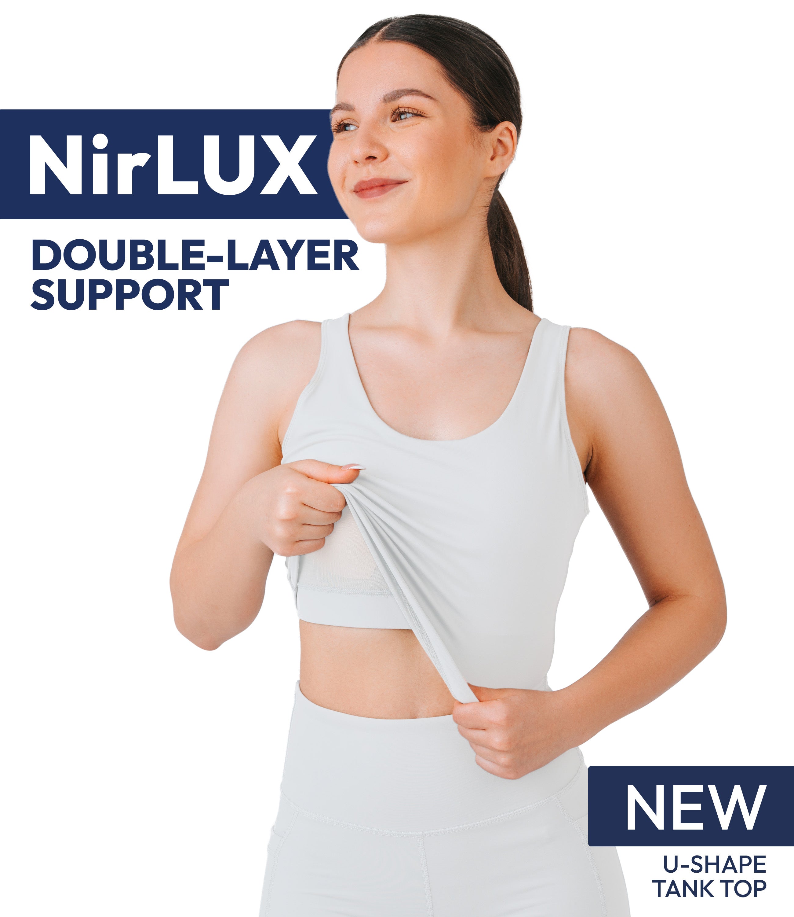 NirLUX™ U Back Sports Bra Longline Tank Top for Women