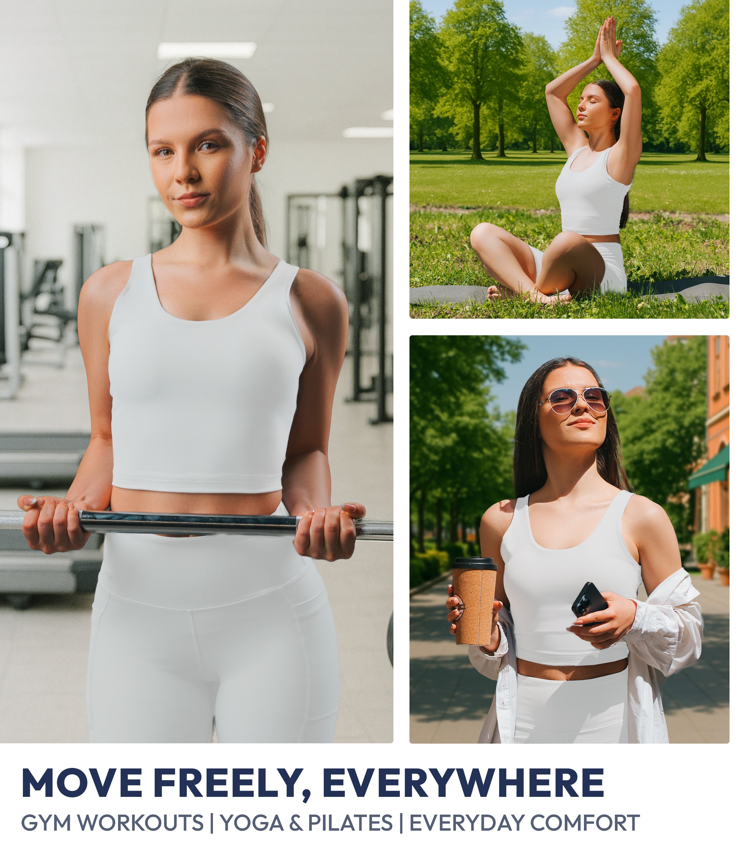 NirLUX™ U Back Sports Bra Longline Tank Top for Women