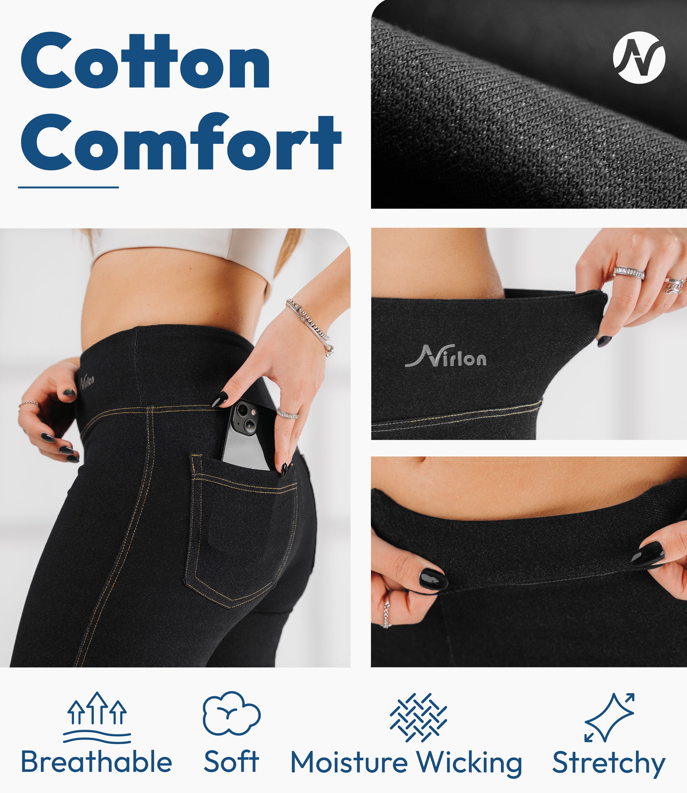 7/8 דנים-לוק Jeggings