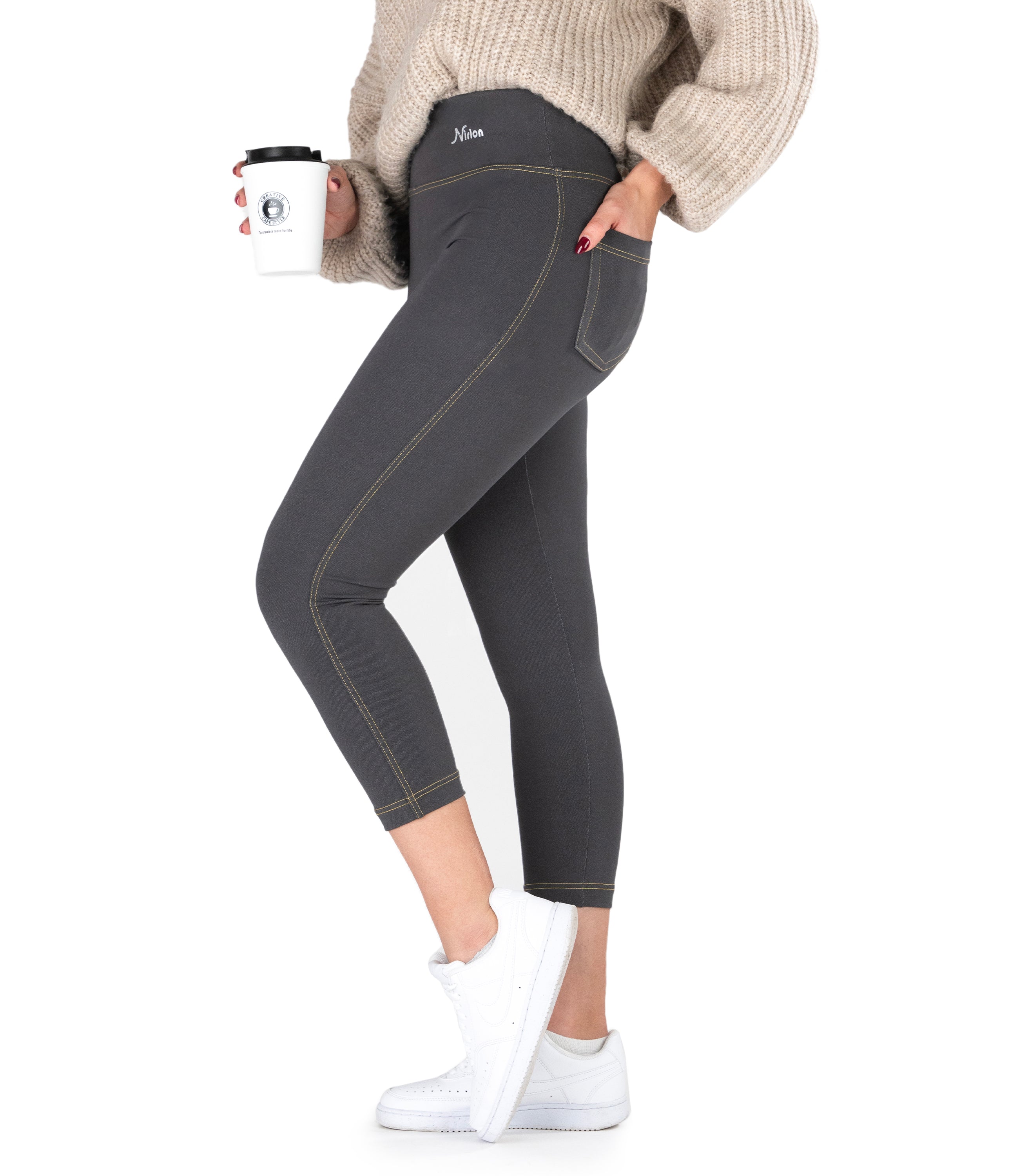 7/8 דנים-לוק Jeggings