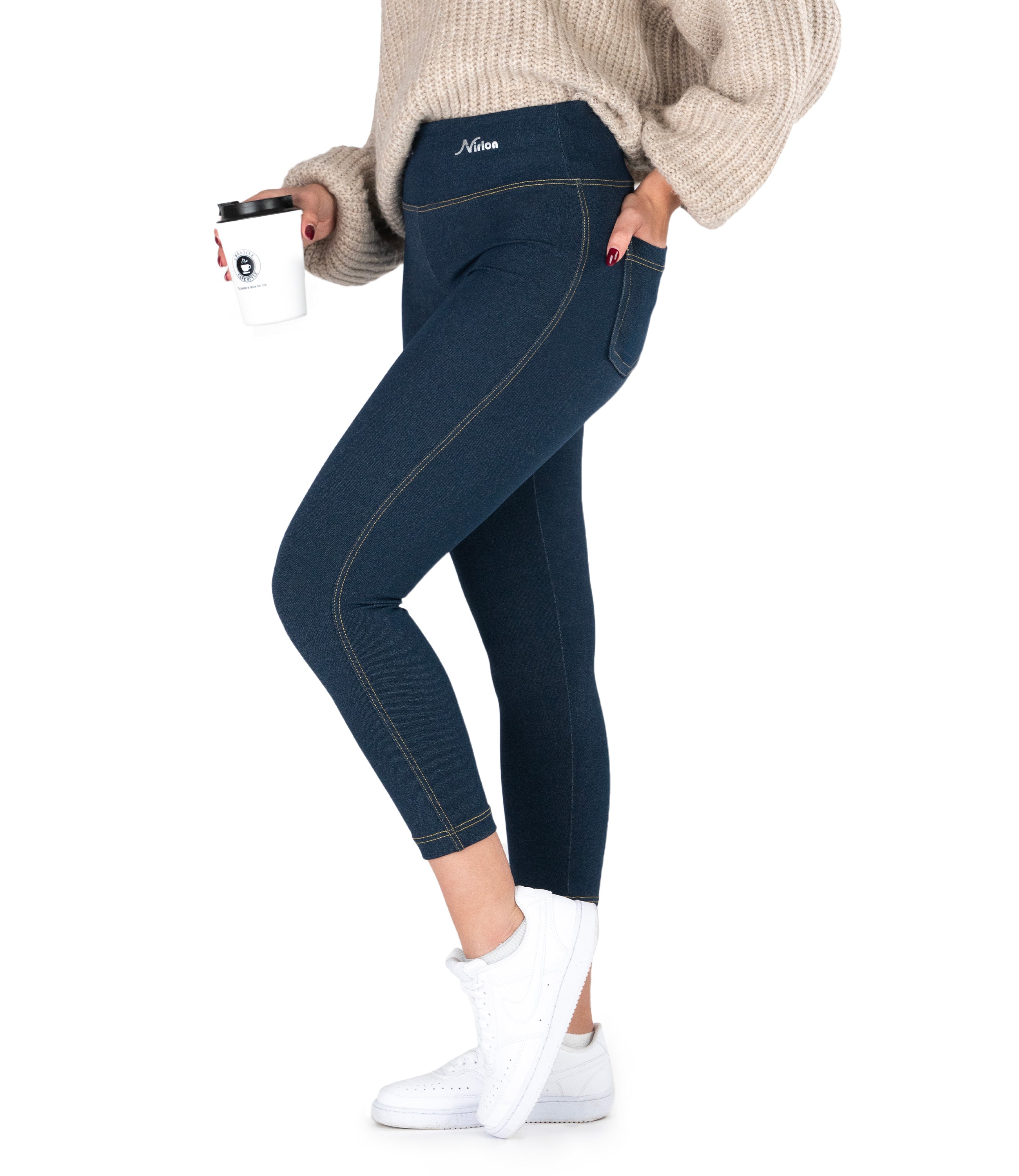 7/8 דנים-לוק Jeggings