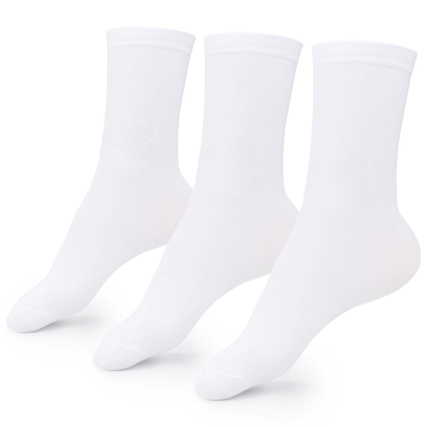 White Crew Socks - 3 Pack
