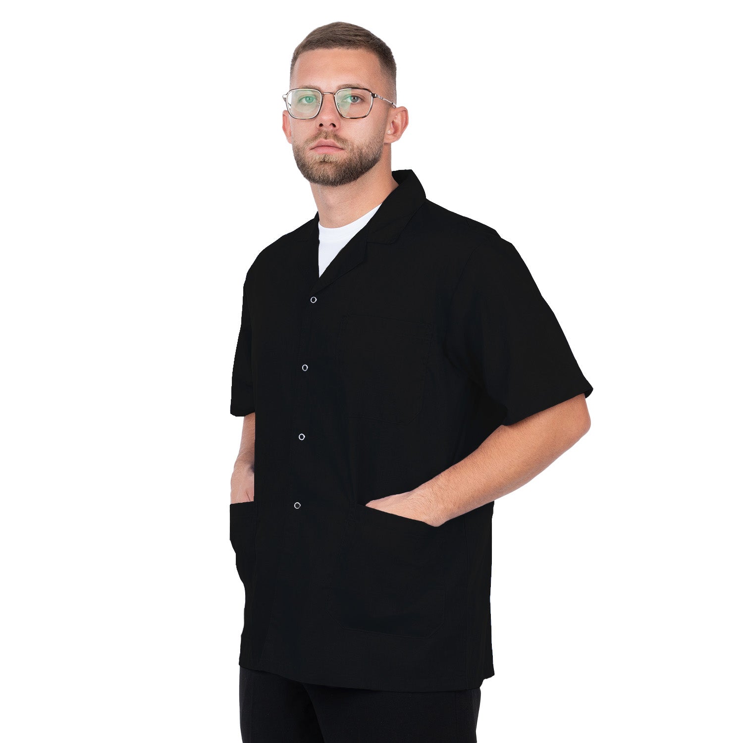 Short Sleeve Lab Coat