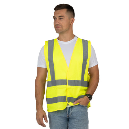 High-Visibility Mesh Vest with 4 Reflective Stripes