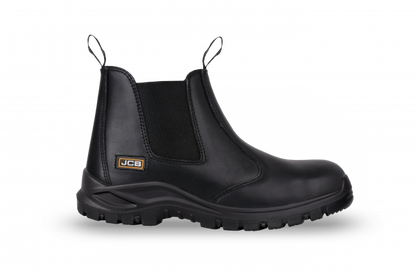 Safety Boot – Black Smooth Premium Leather
