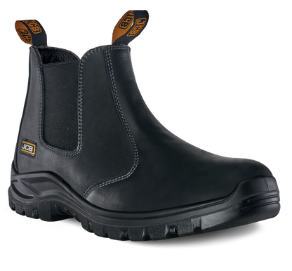 Safety Boot – Black Smooth Premium Leather